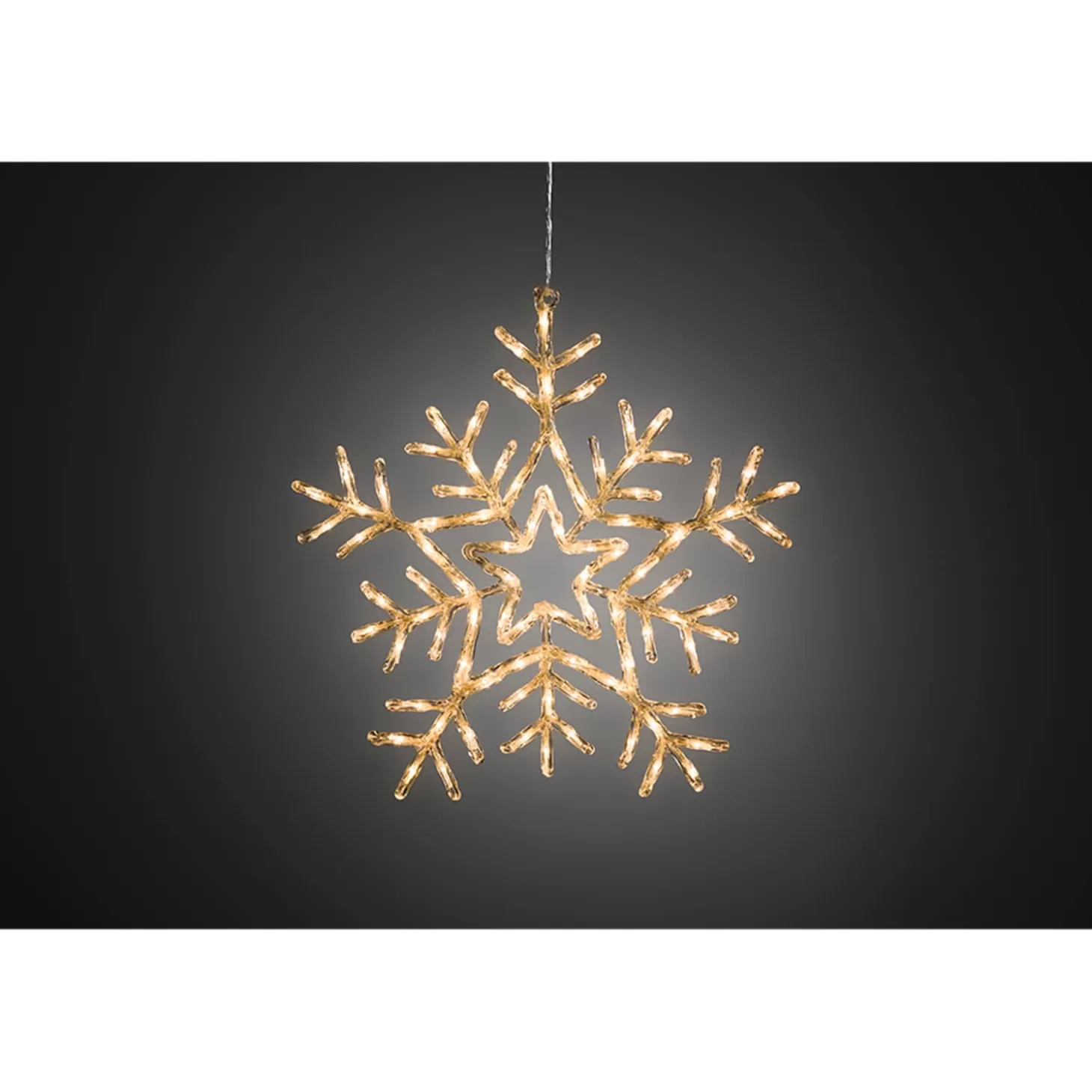 KONSTSMIDE Indoor Lights>Acrylic Snowflake With Leds, For Outdoor Use, 58 Cm