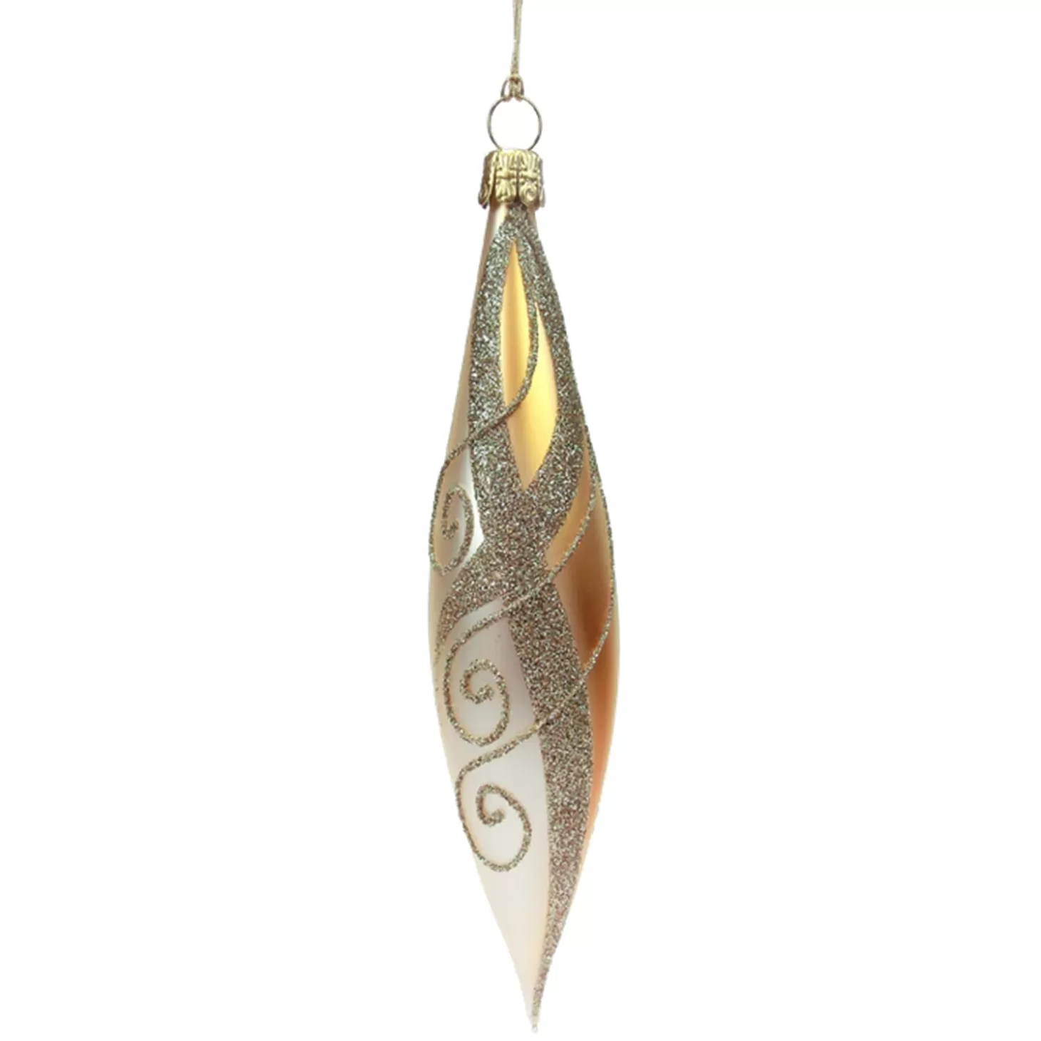 * Tree Baubles And Set Offers>Cone Gold With Golden Decor
