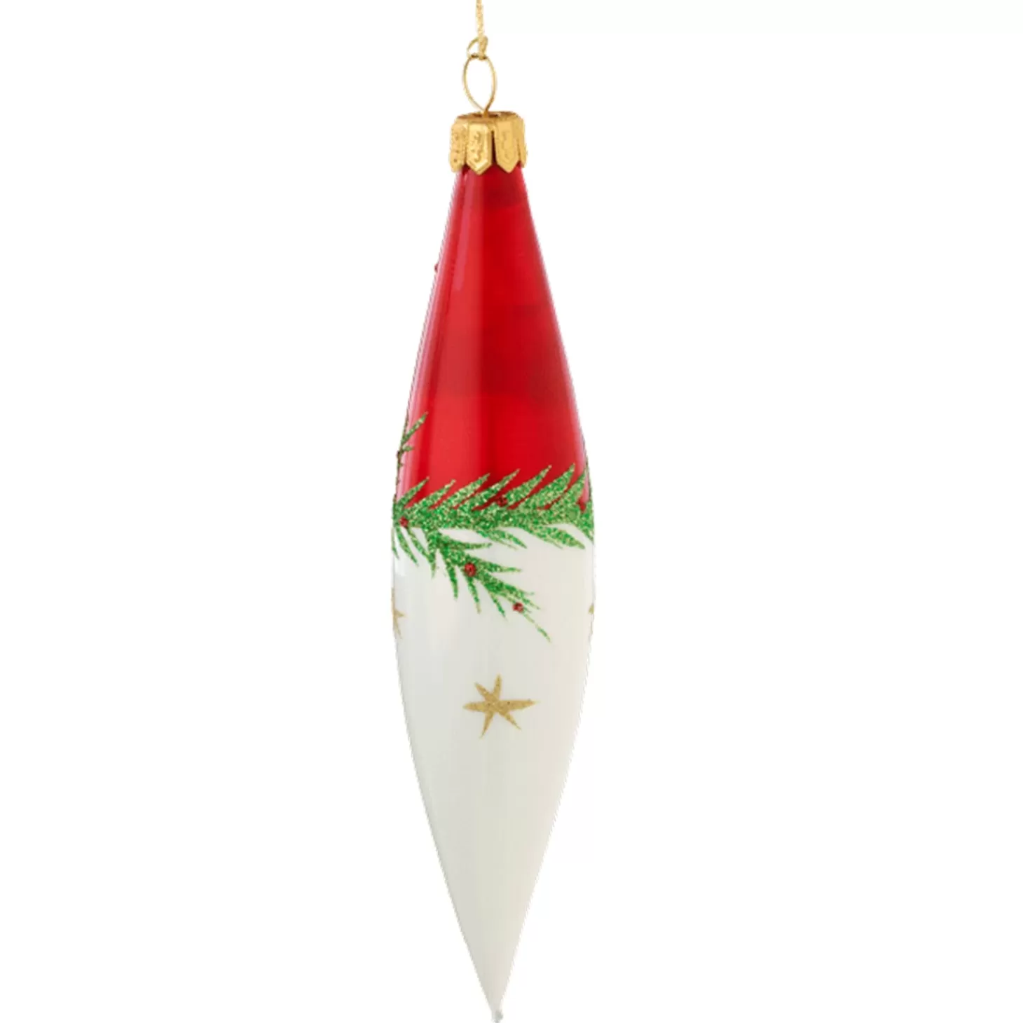 * Tree Baubles And Set Offers>Cone Red-White With Twig And Stars