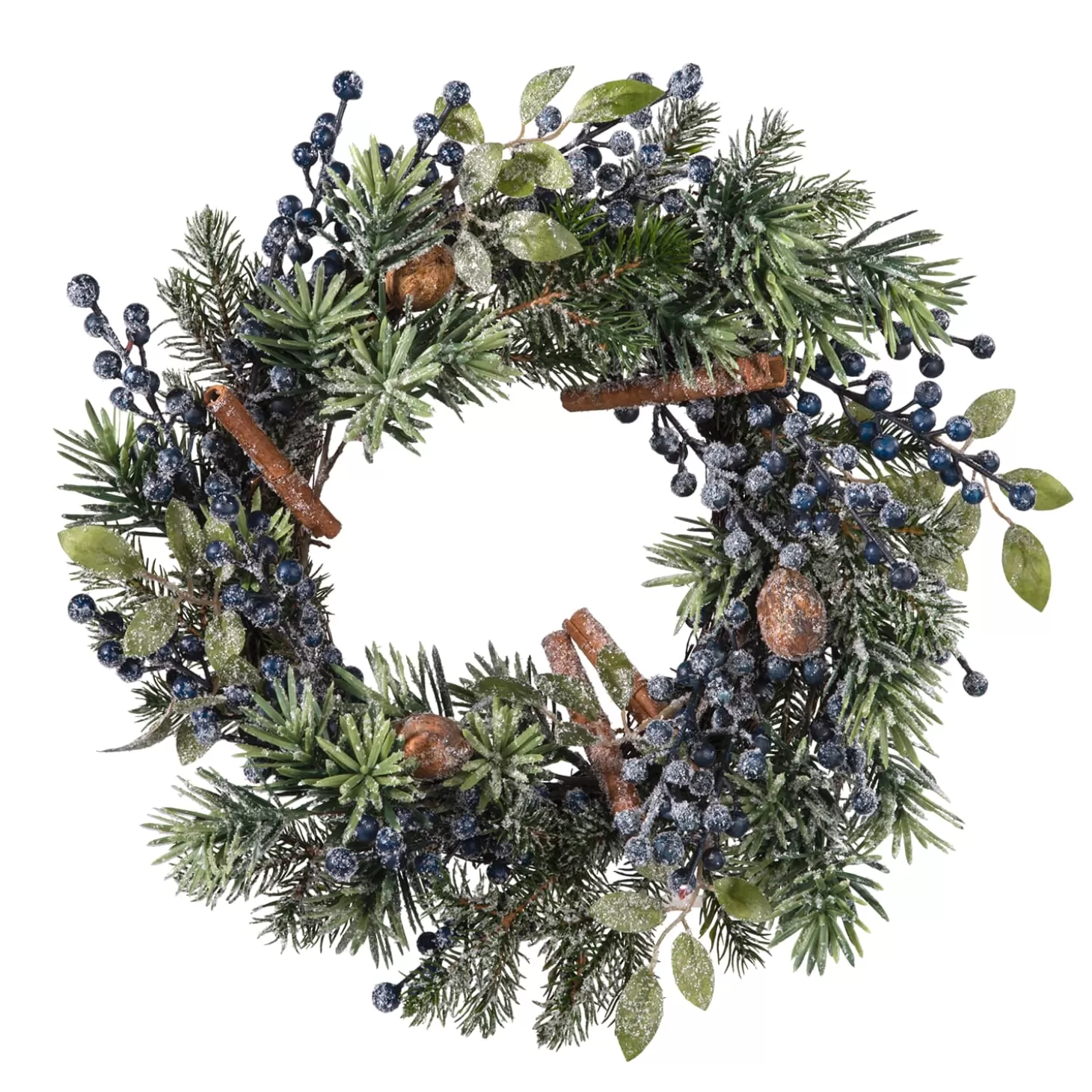 * Home Decorations>Door Or Table Wreath With Blue Berries And Cinnamon Sticks