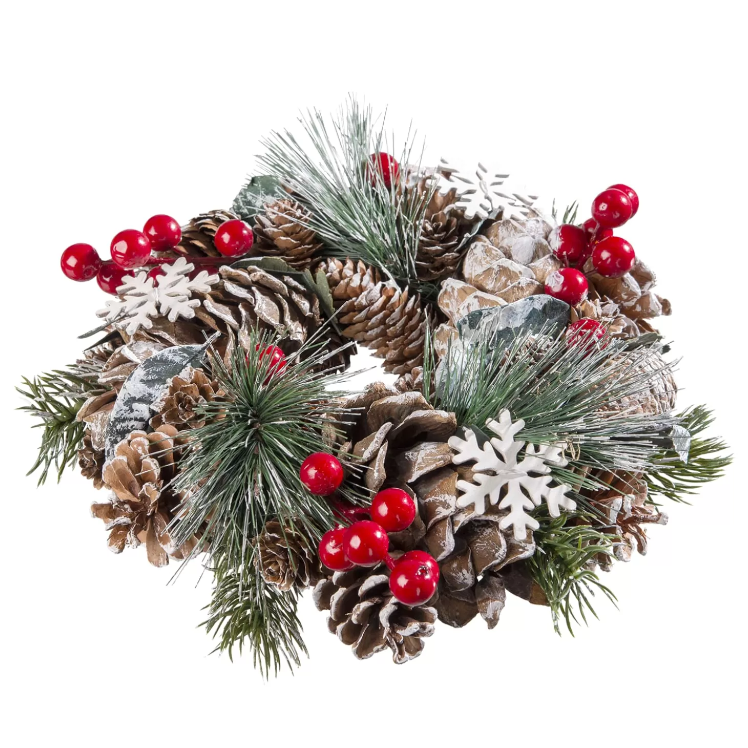 * Home Decorations>Door Or Table Wreath With Red Fruits And Pinecones