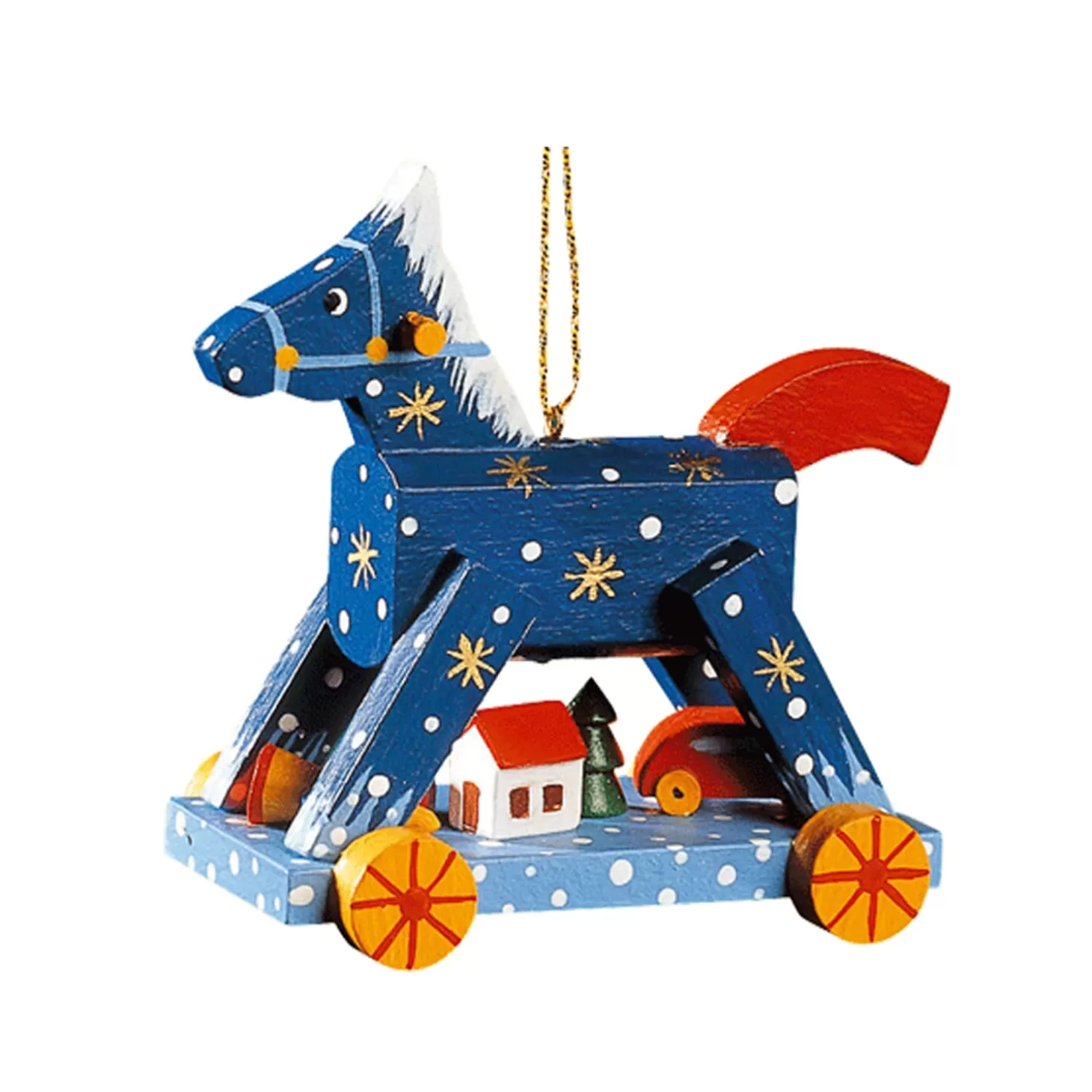 * Wood Tree Decorations>Drawing Horse