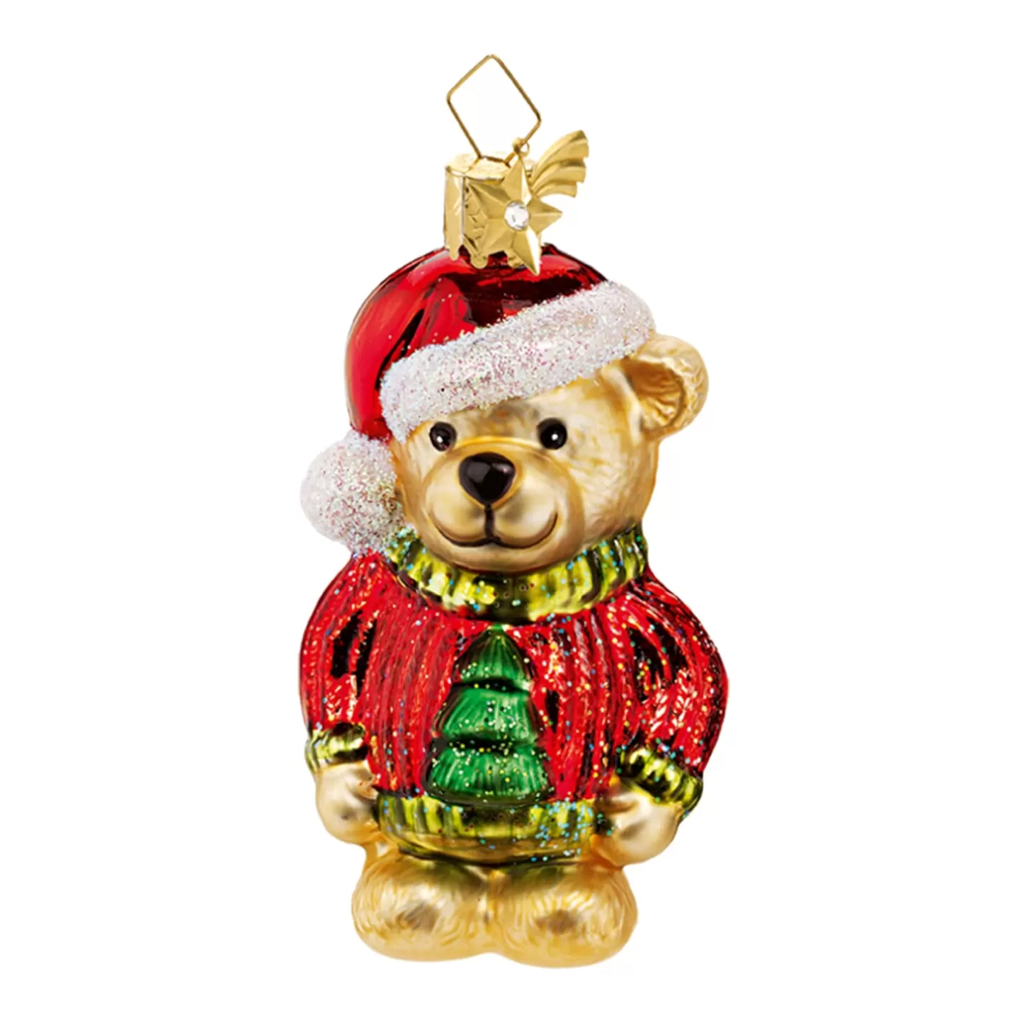 Poesie in Glas Glass Tree Decorations>Festive Bear