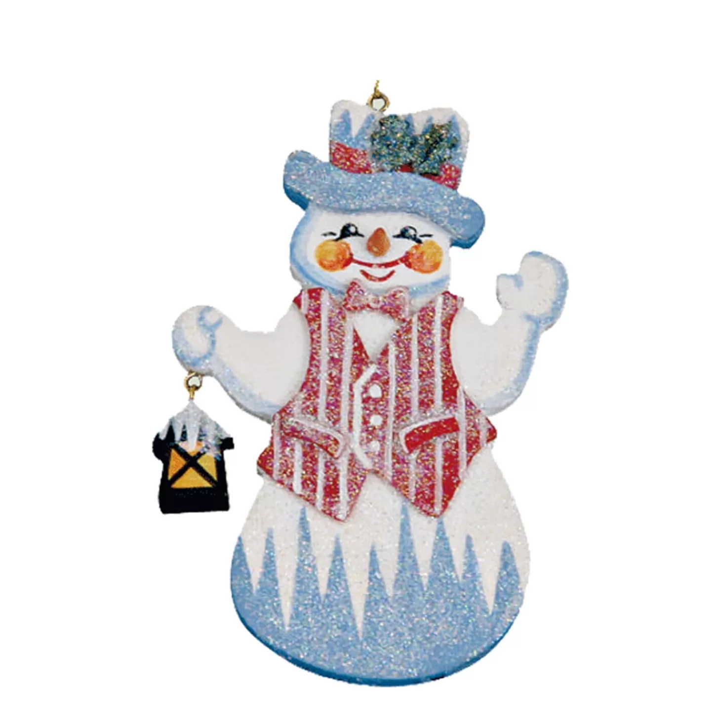 * Wood Tree Decorations>Festive Snowman
