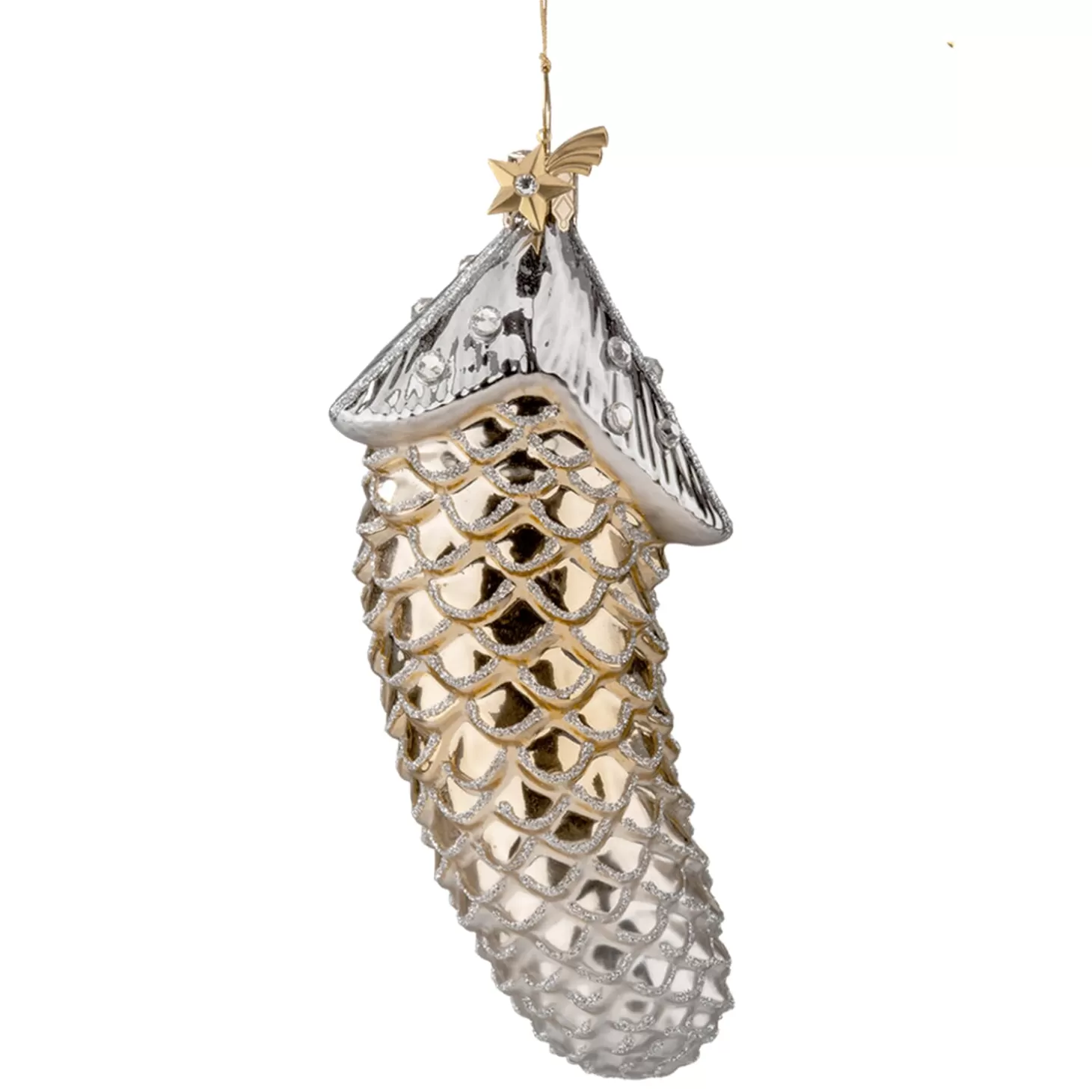 Poesie in Glas Glass Tree Decorations>Fir Cone