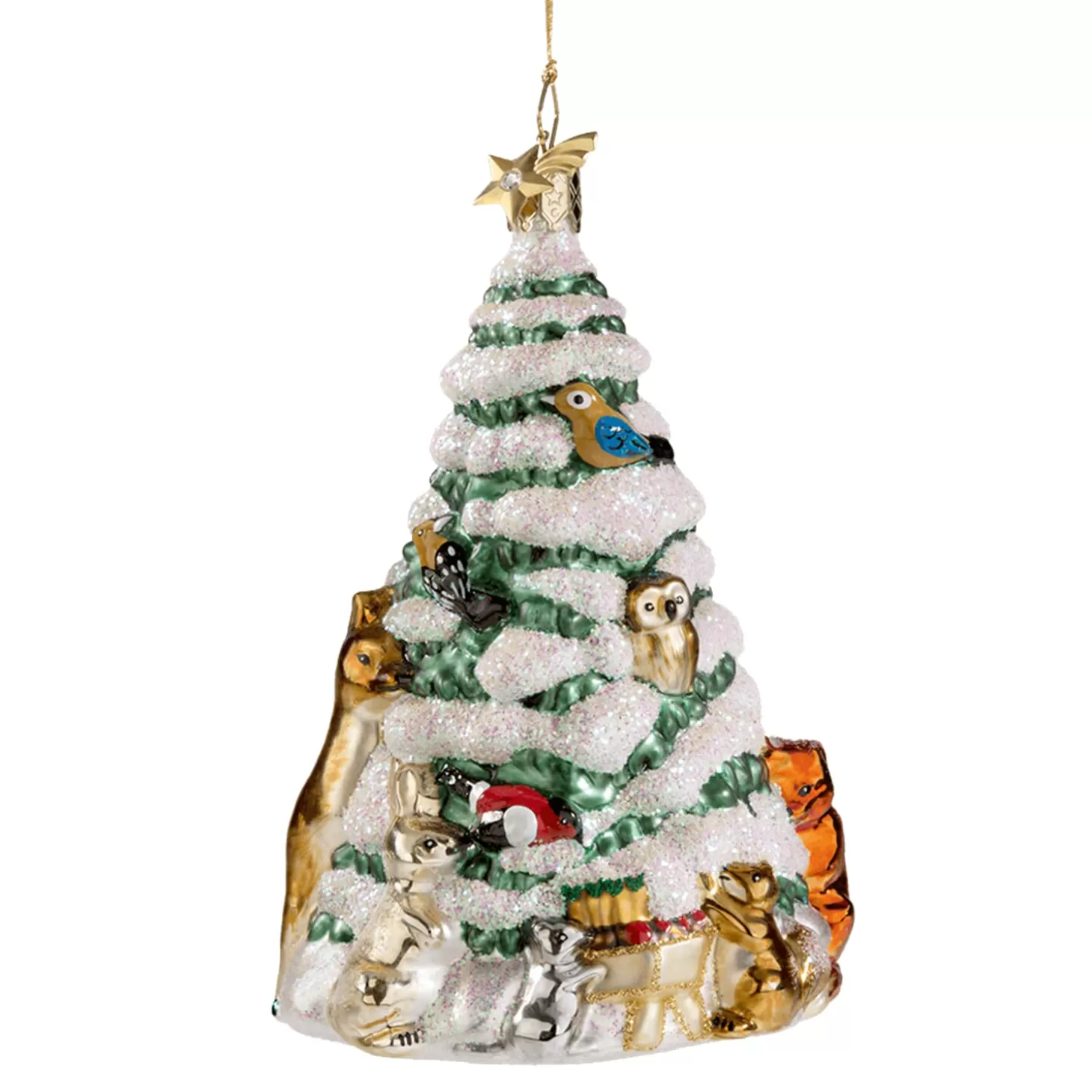 Poesie in Glas Glass Tree Decorations>Fir Tree With Animals