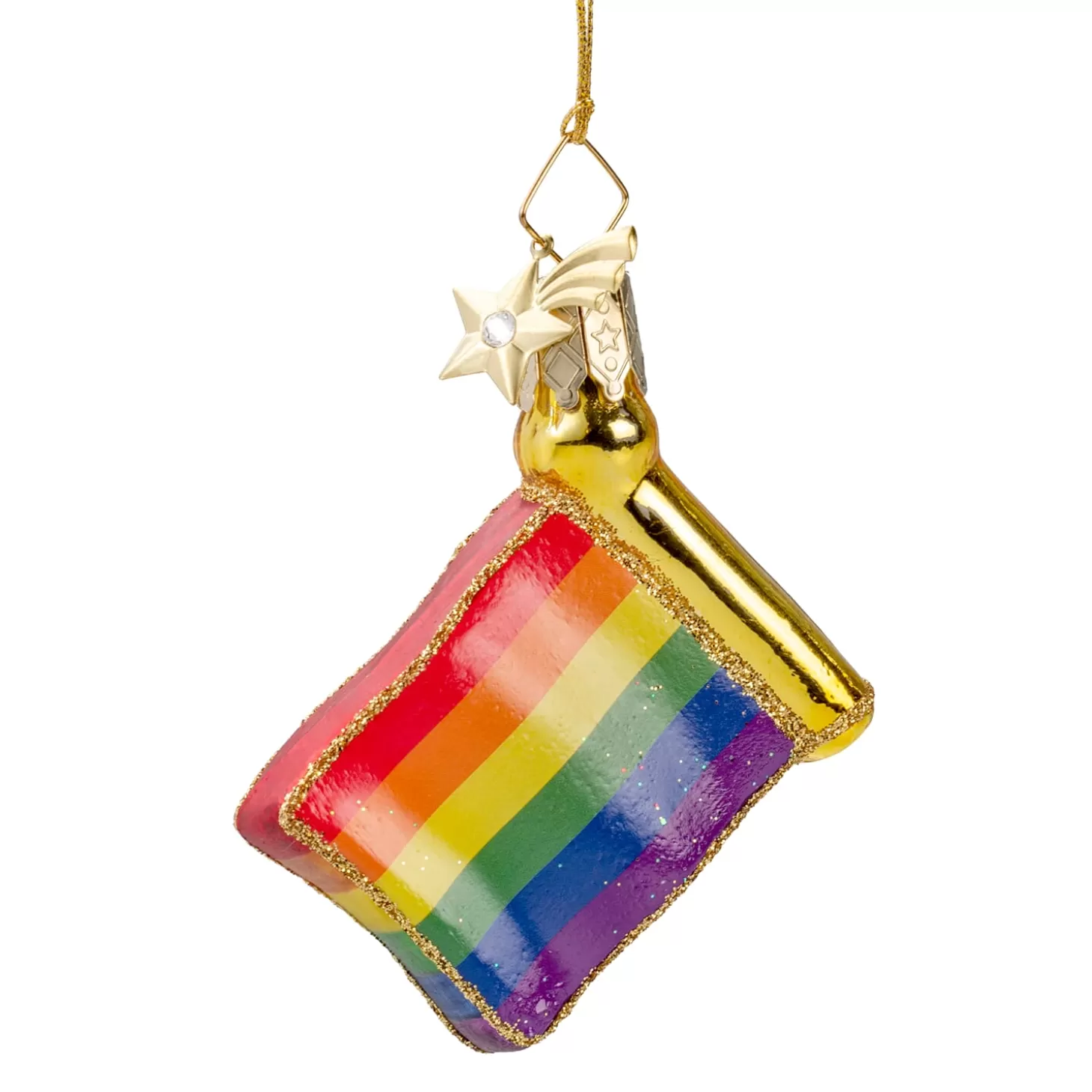 Poesie in Glas Glass Tree Decorations>Flag Rainbow