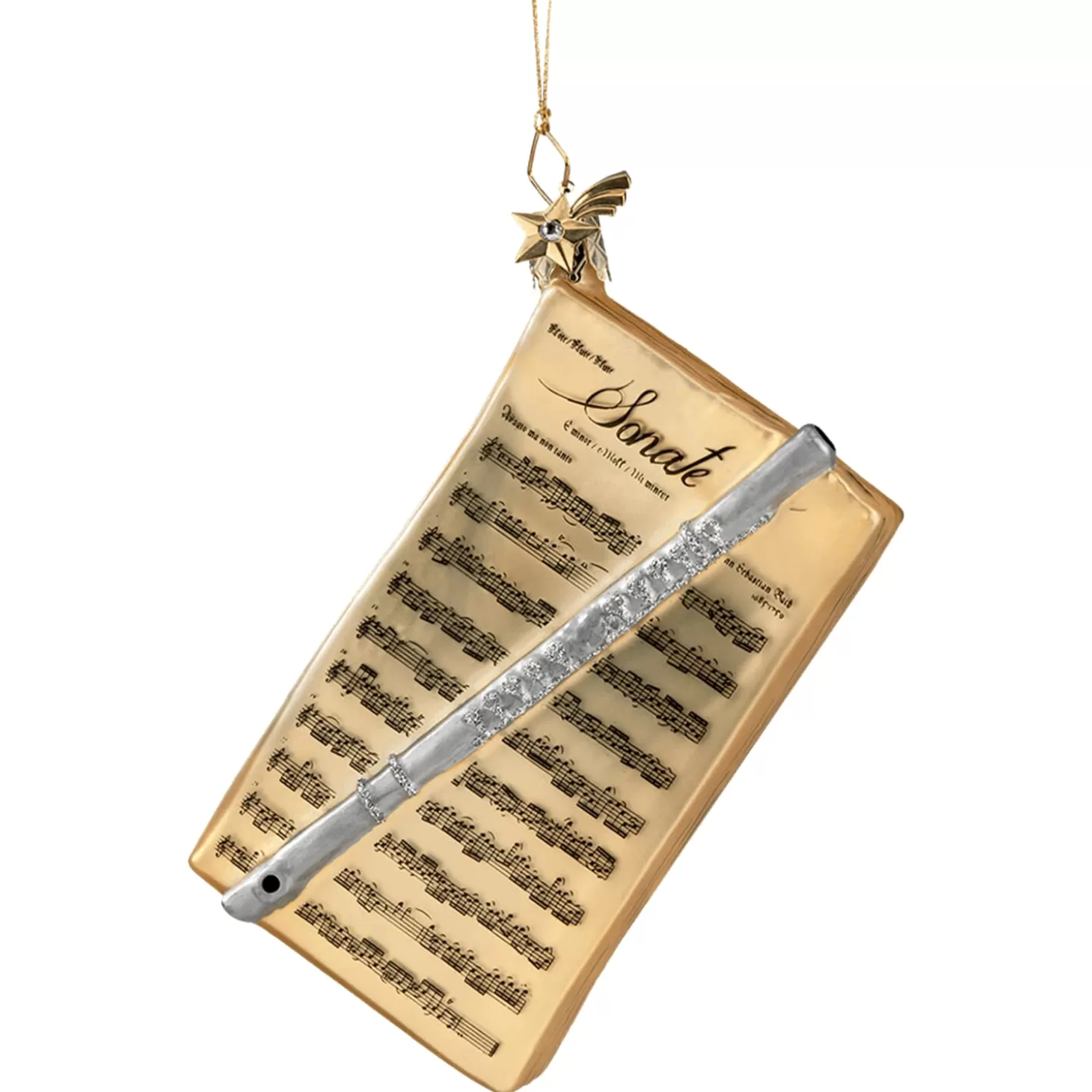 Poesie in Glas Glass Tree Decorations>Flute