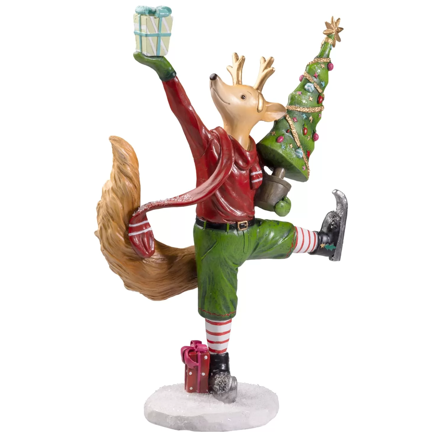 * Decorative Figurines>Fox On Ice Skates