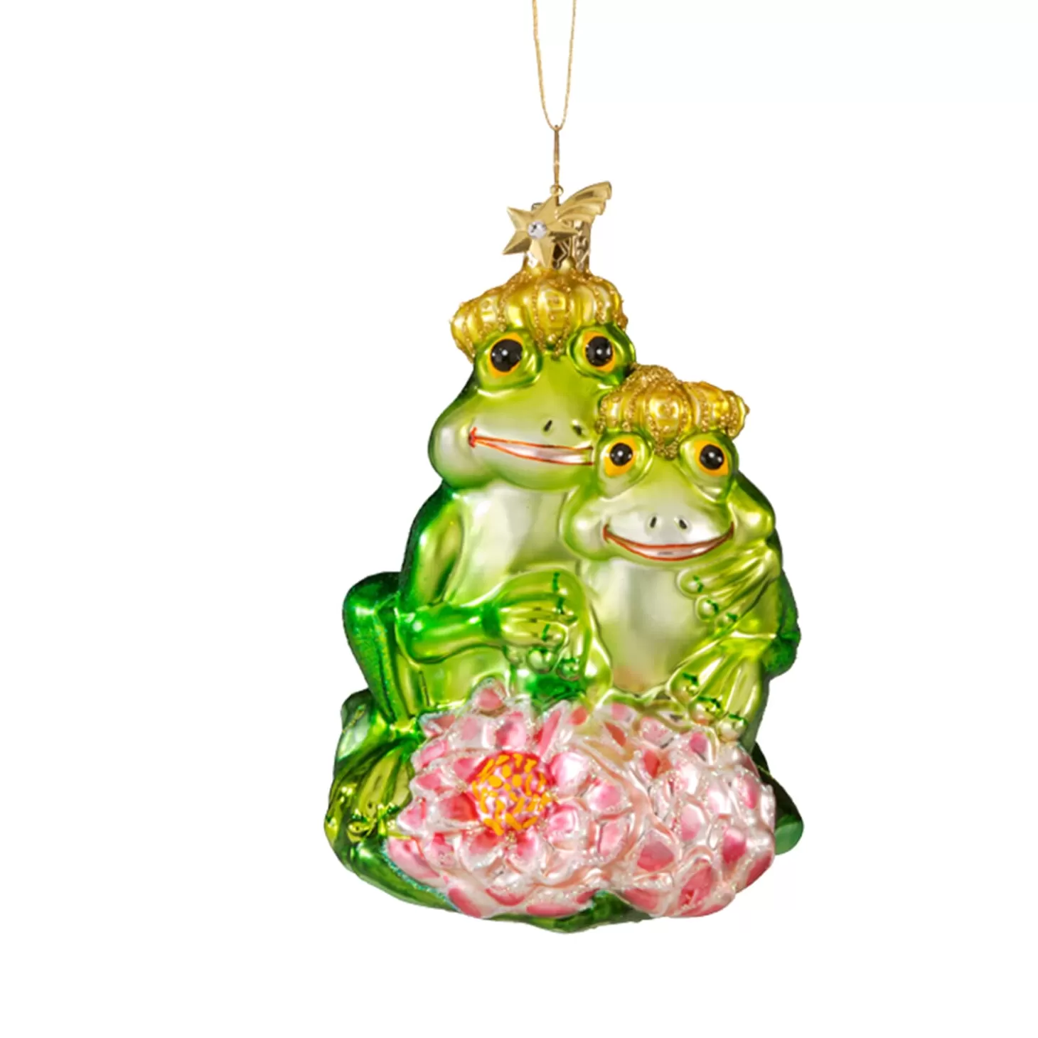 Poesie in Glas Glass Tree Decorations>Frog Couple