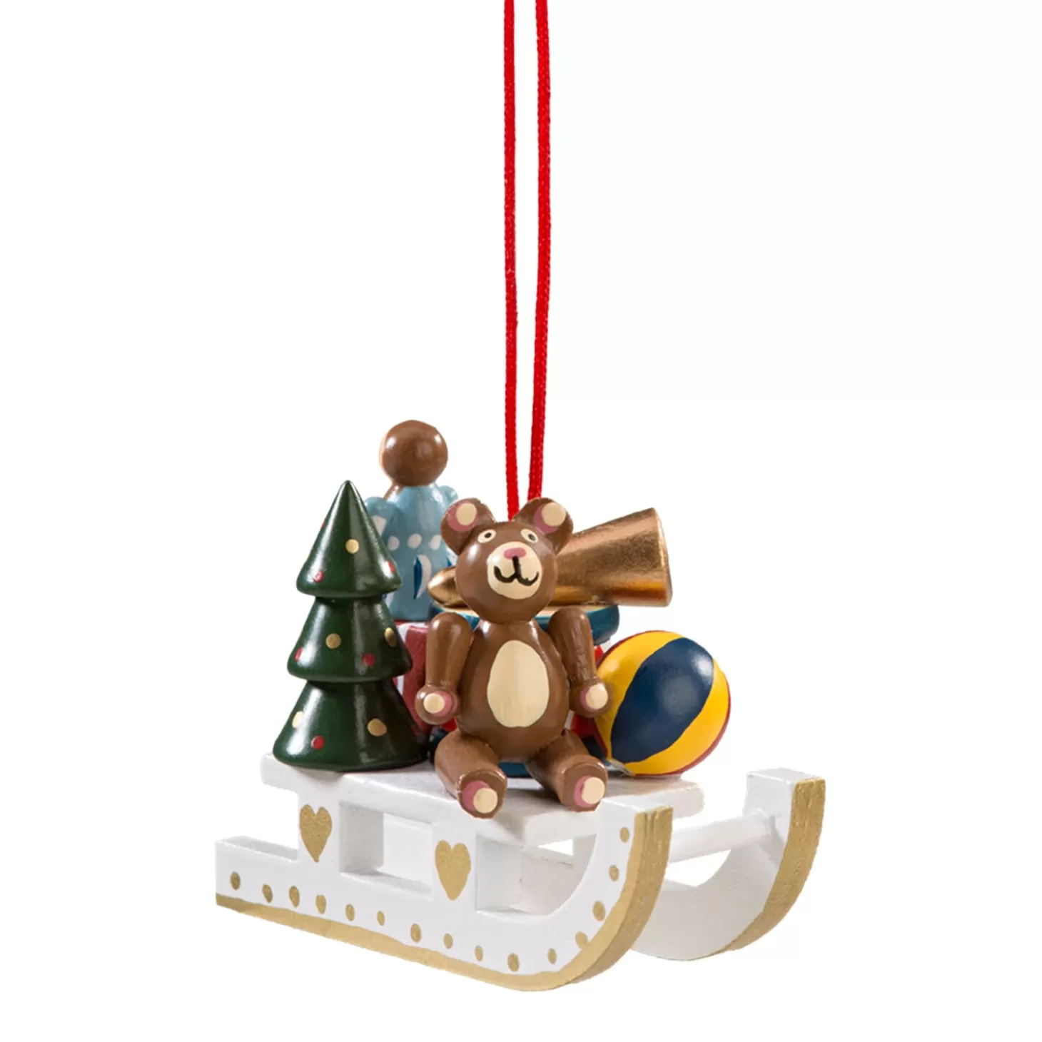 * Wood Tree Decorations>Gift Sleigh