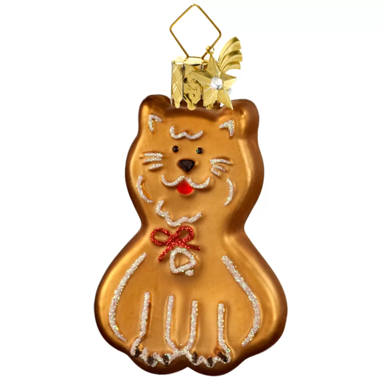 Poesie in Glas Glass Tree Decorations>Gingerbread Cat