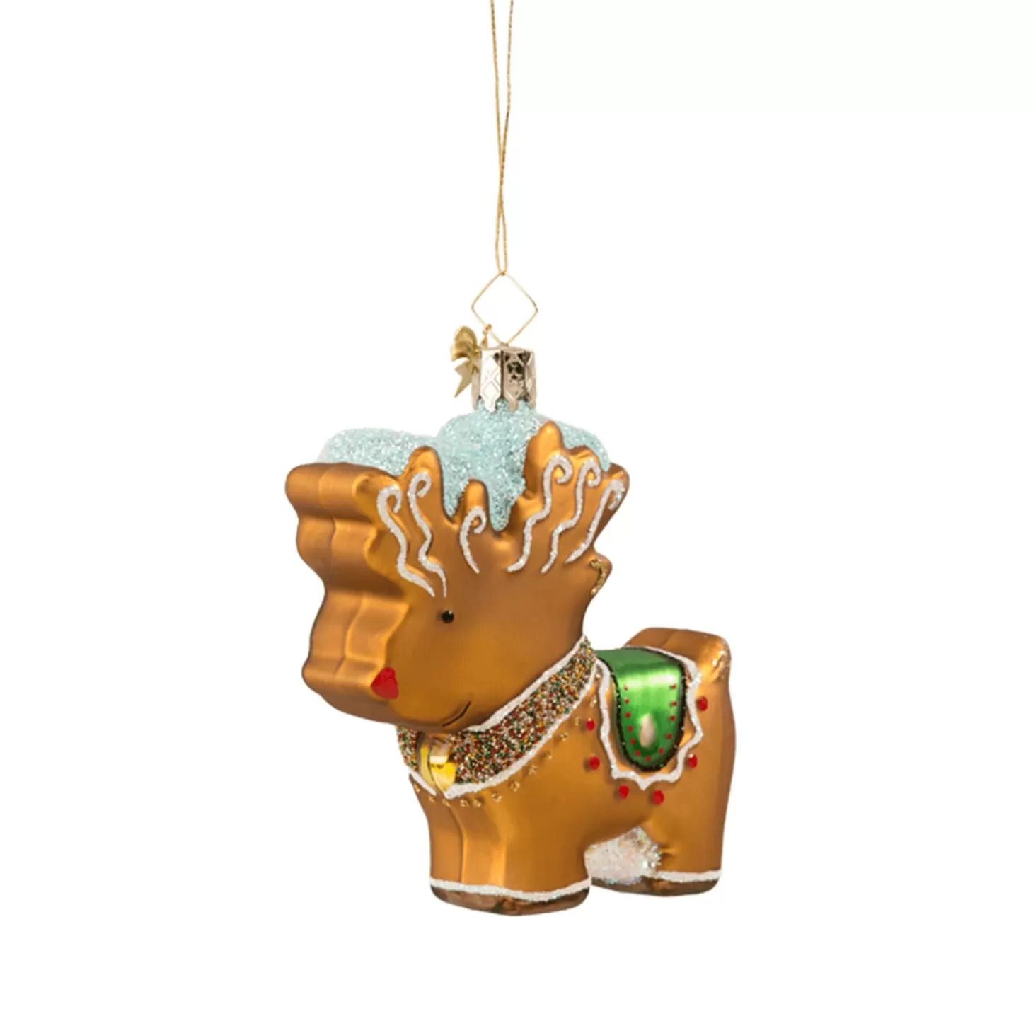 Poesie in Glas Glass Tree Decorations>Gingerbread Reindeer