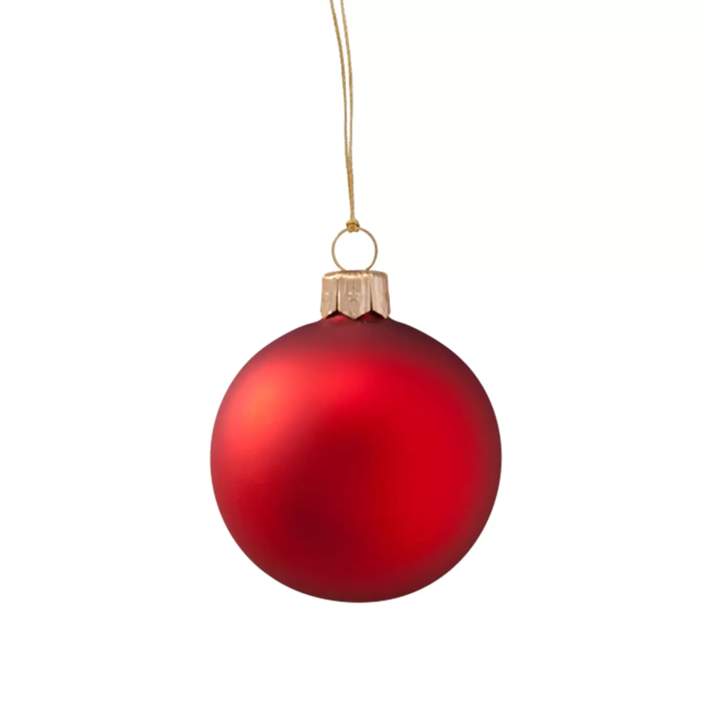 * Tree Baubles And Set Offers>Glass Bauble Matte Red, 6 Cm