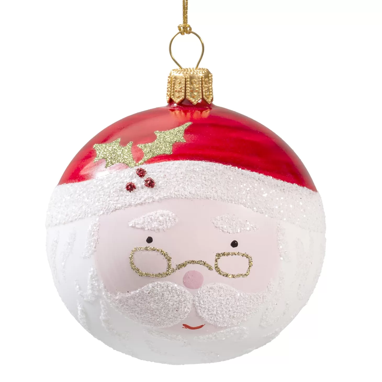 * Tree Baubles And Set Offers>Glass Bauble Santa Claus, 7 Cm