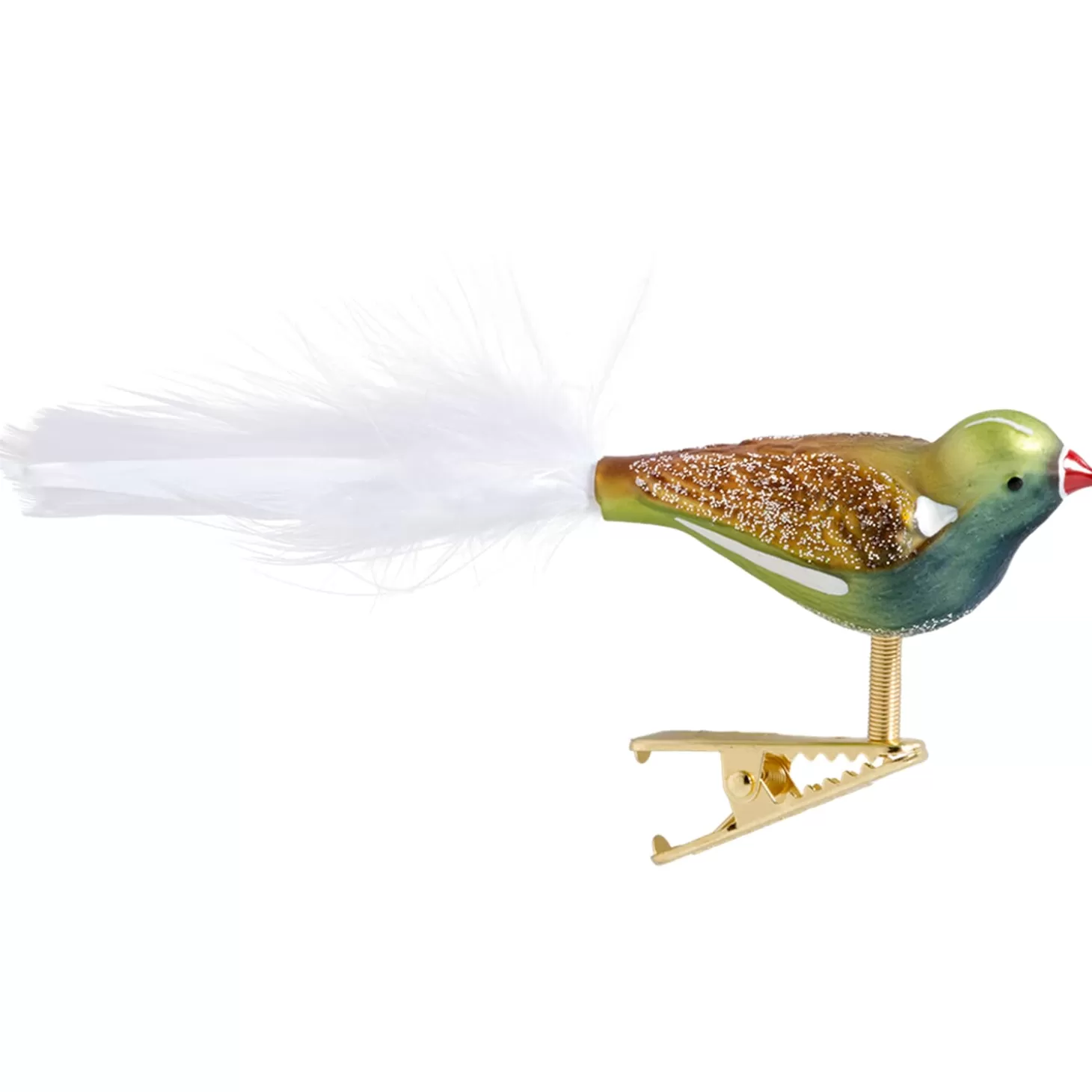 Poesie in Glas Glass Tree Decorations>Glass Bird Blue-Green
