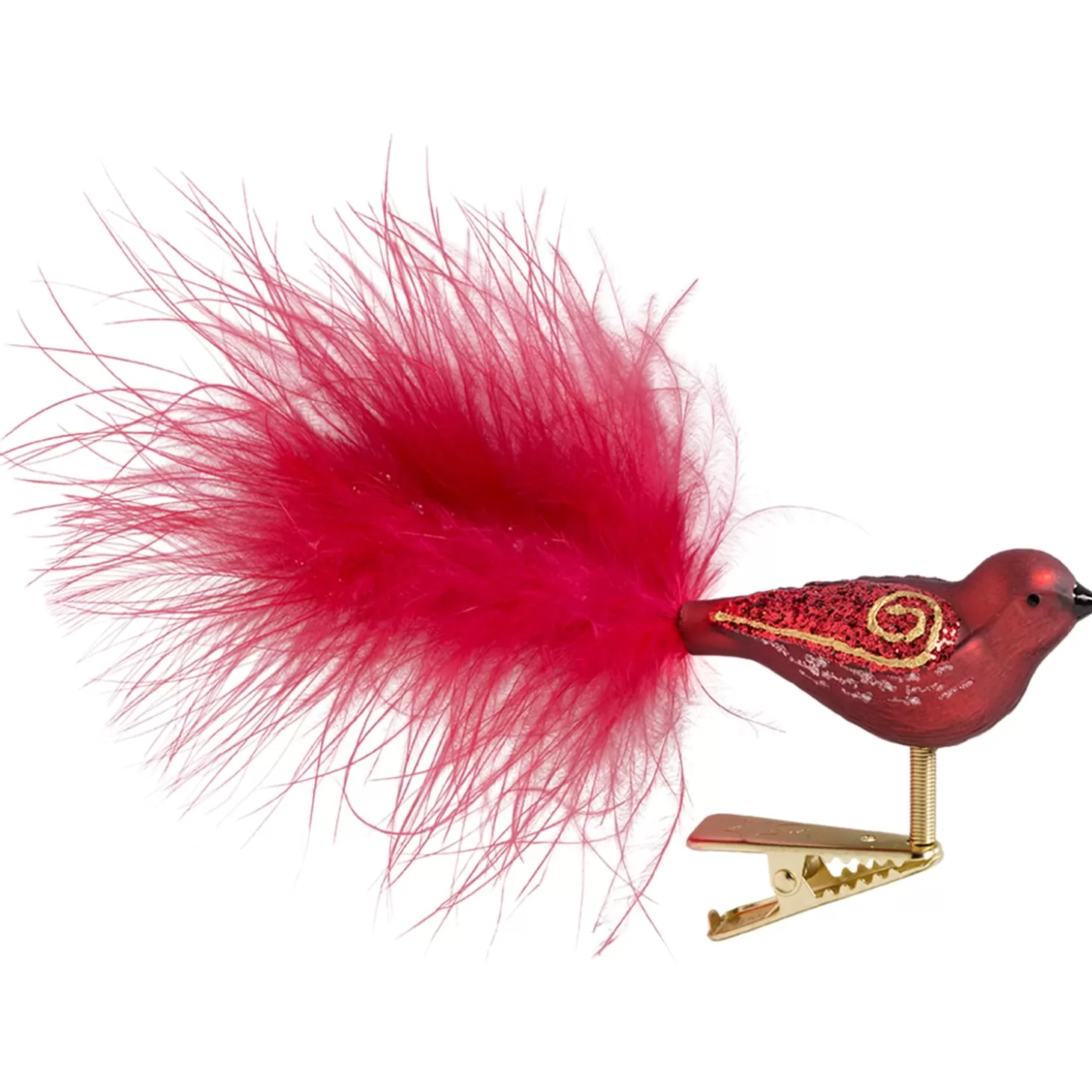 Poesie in Glas Glass Tree Decorations>Glass Bird, Bordeaux