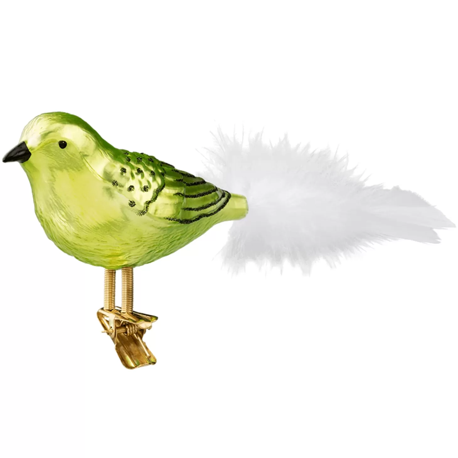 Poesie in Glas Glass Tree Decorations>Glass Bird Green