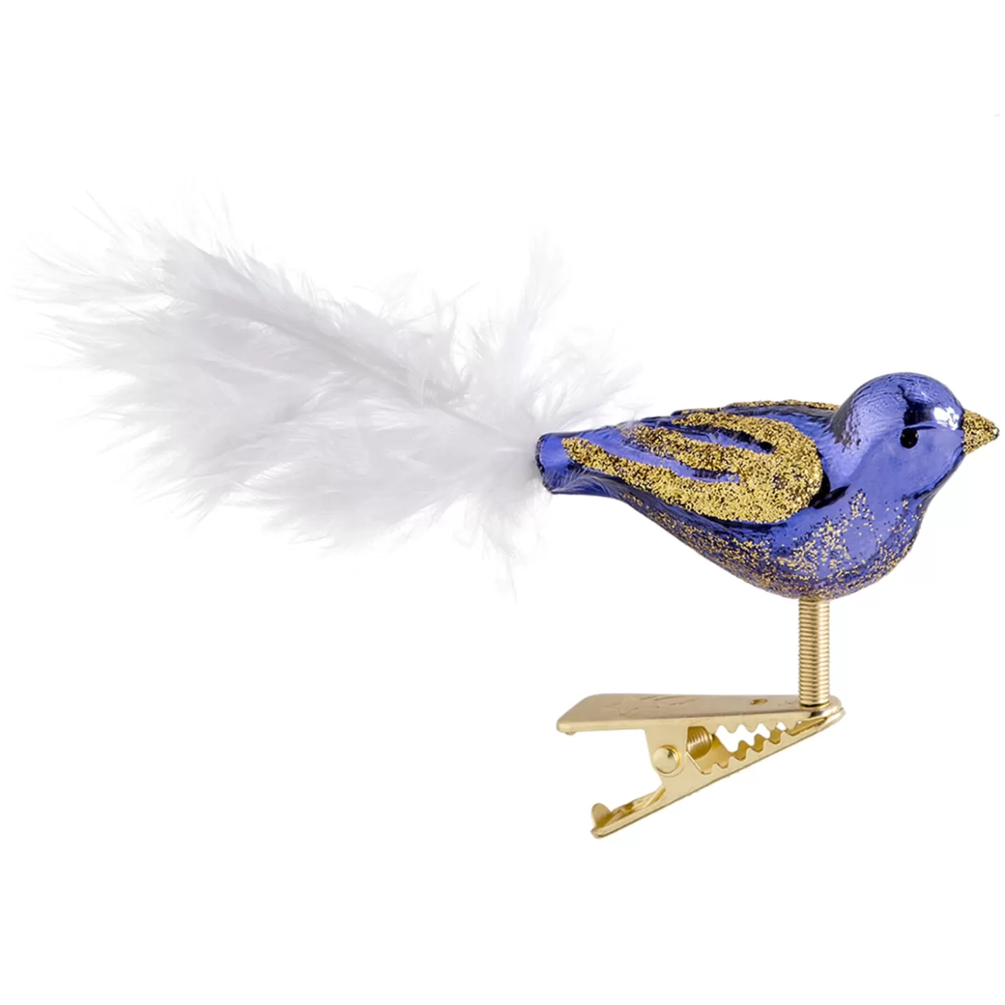 Poesie in Glas Glass Tree Decorations>Glassbird Purple/Gold