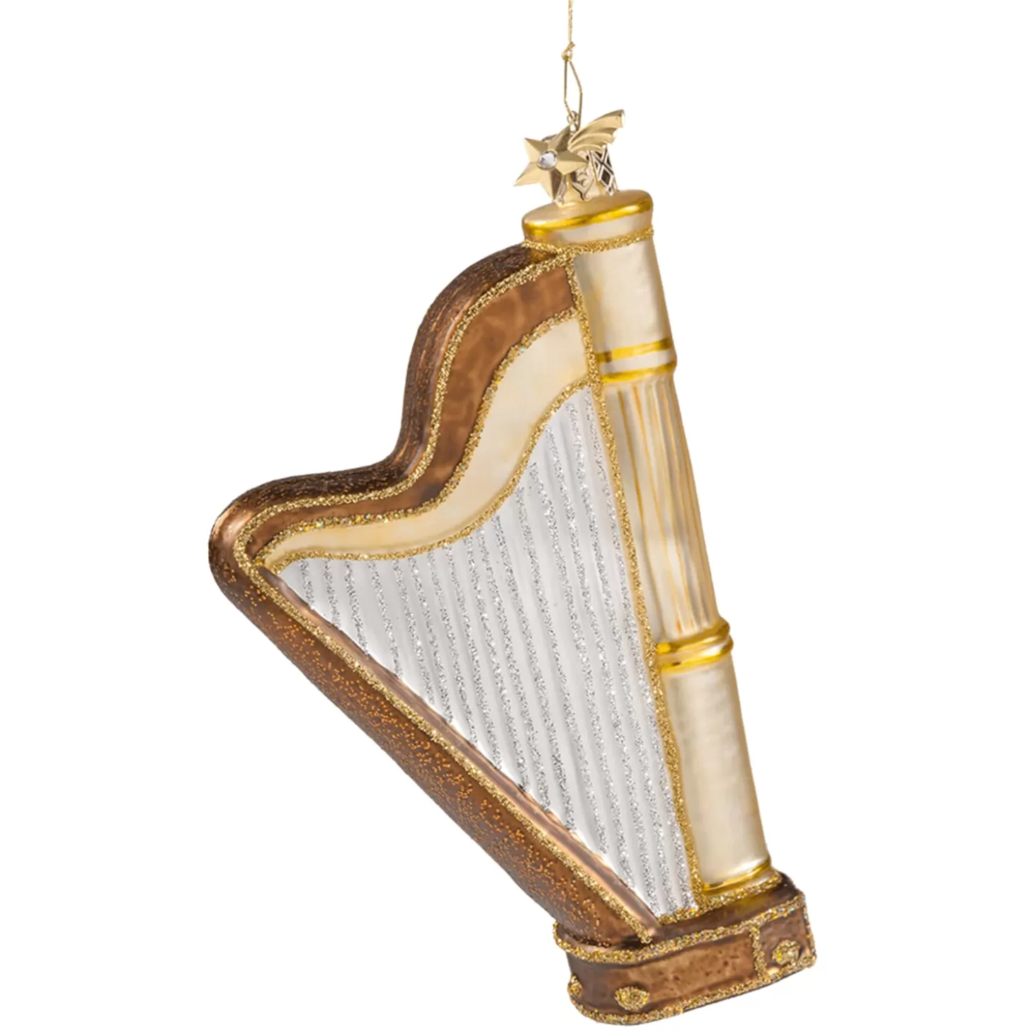 Poesie in Glas Glass Tree Decorations>Harp