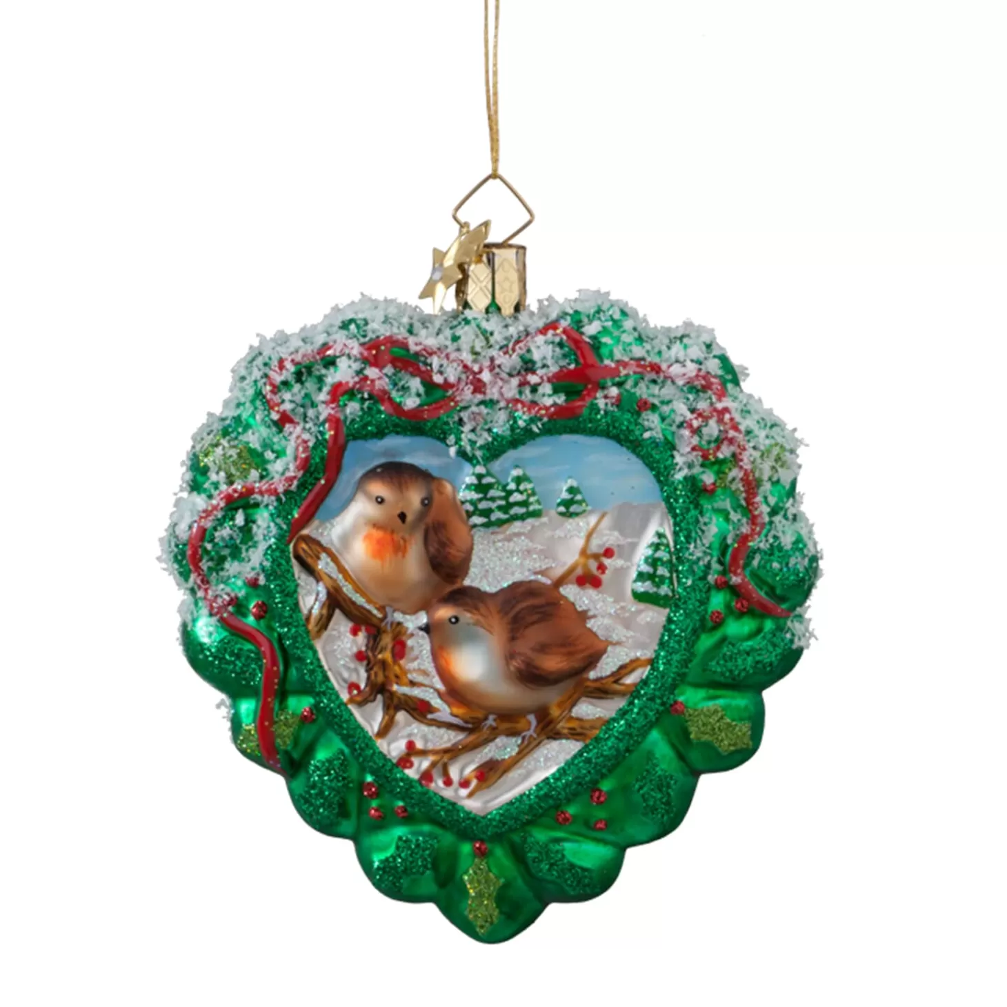 Poesie in Glas Glass Tree Decorations>Heart Wreath