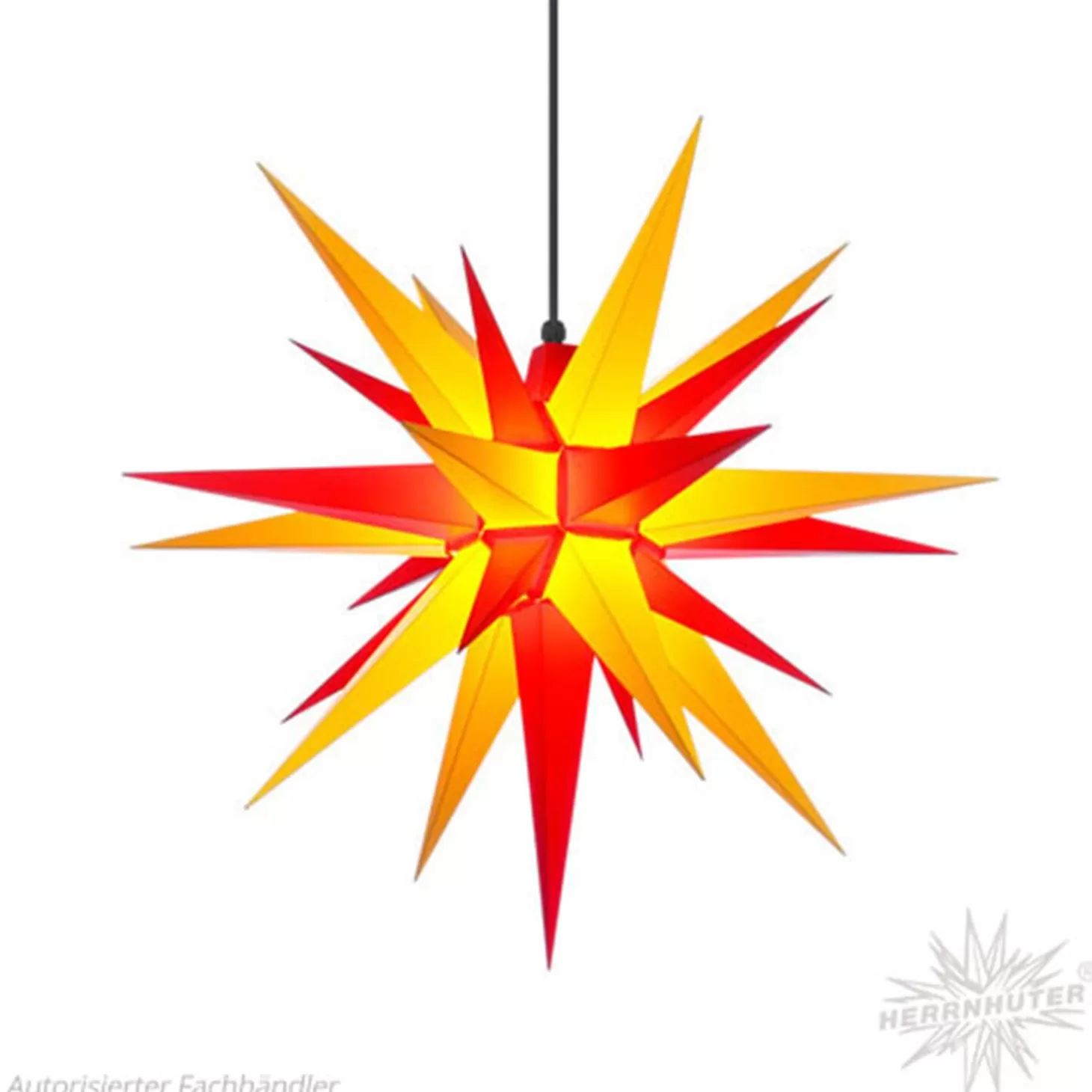 Herrnhuter Sterne Stars>Herrnhuter Star, Yellow/Red, 26.8Inch, Plastic