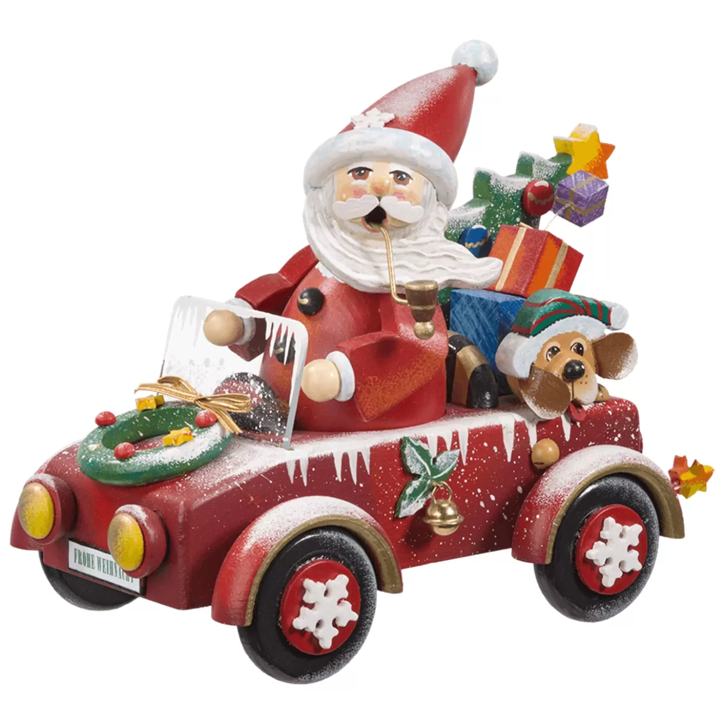 * Incense Smokers>Holzknoddl "Full Speed For Santa", Incense Smoker