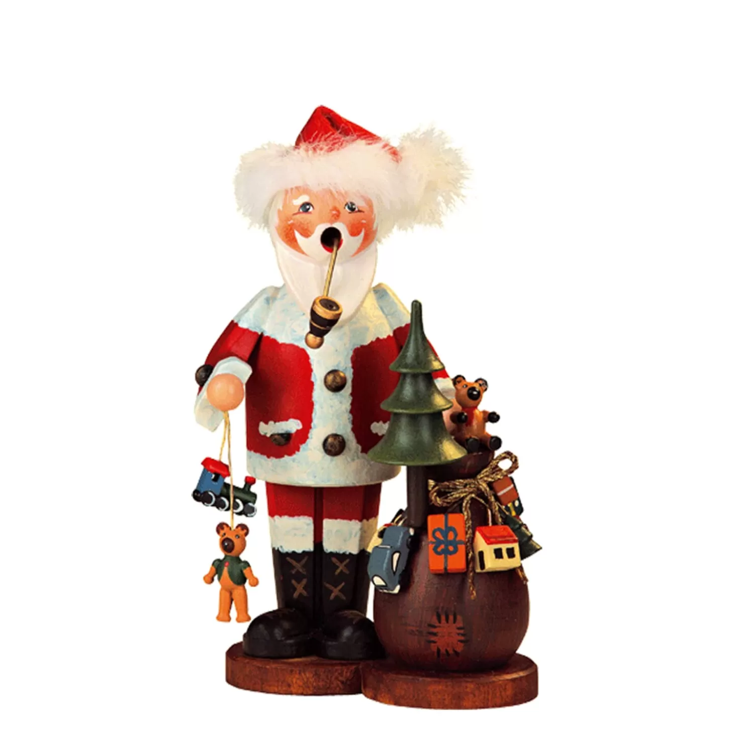 * Incense Smokers>Holzknoddl "Santa With Presents", Incense Smoker