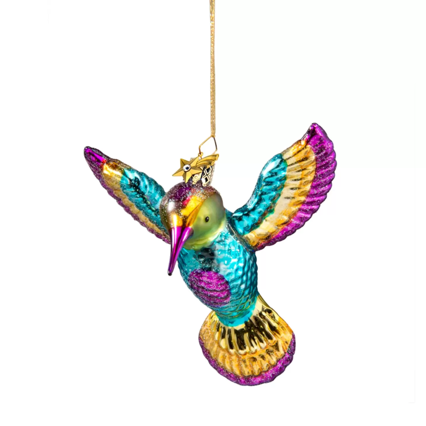 Poesie in Glas Glass Tree Decorations>Hummingbird