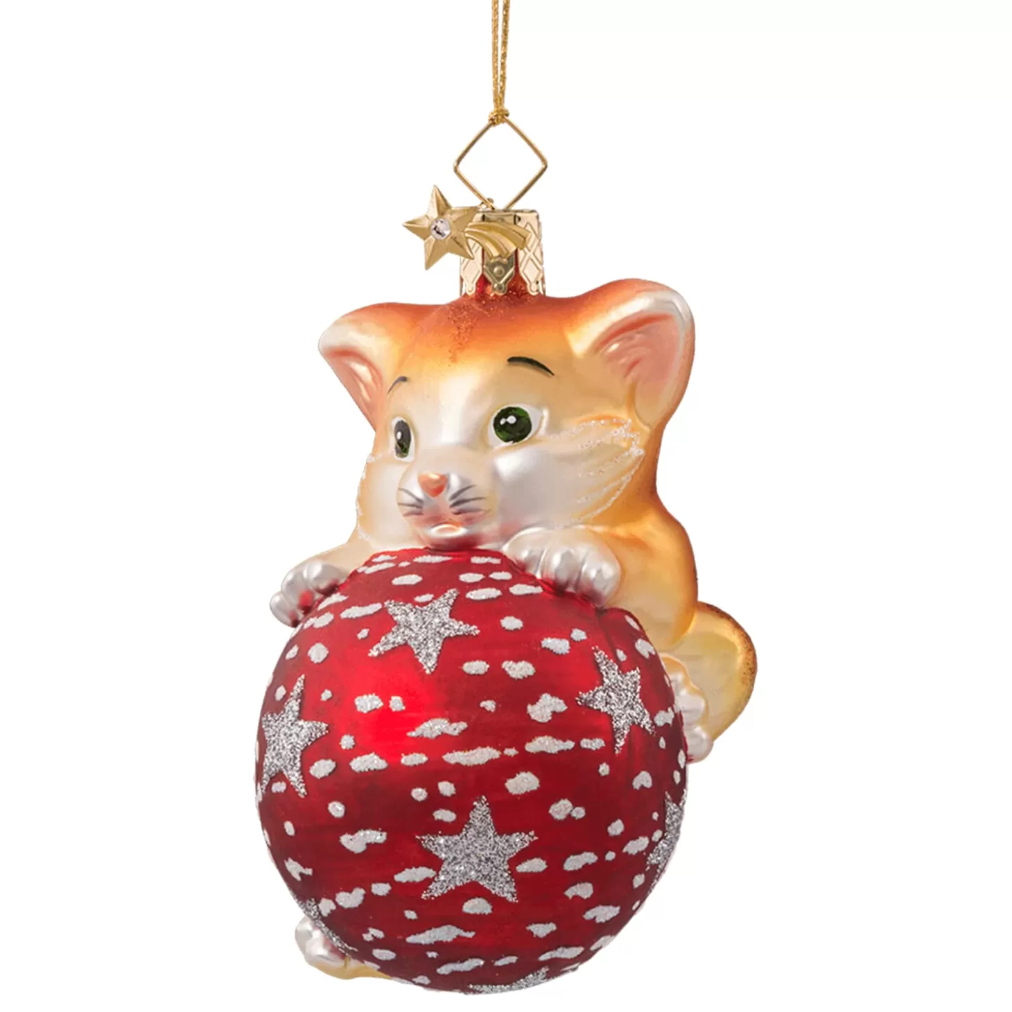 Poesie in Glas Glass Tree Decorations>Kitty Cats' Favourite Bauble