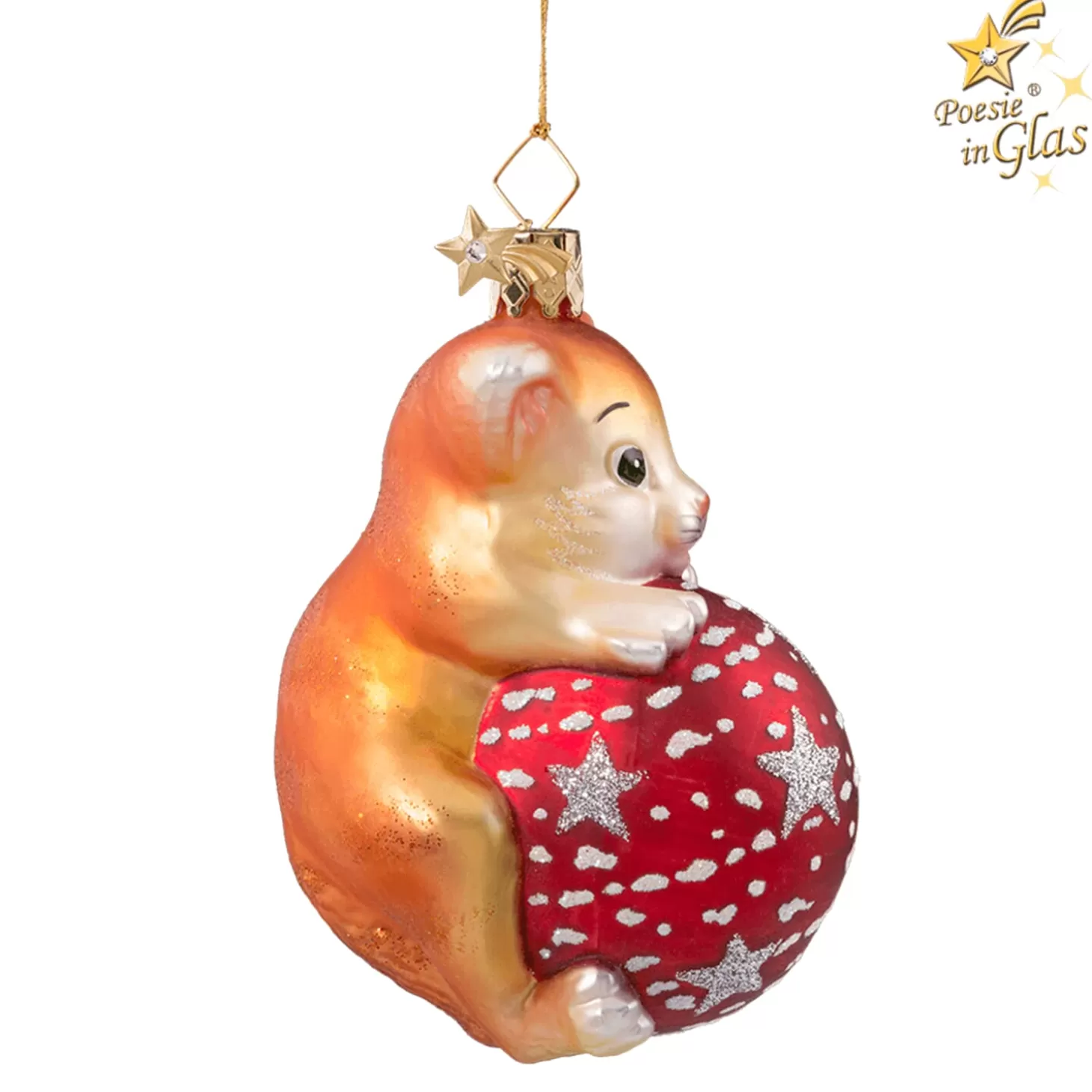 Poesie in Glas Glass Tree Decorations>Kitty Cats' Favourite Bauble