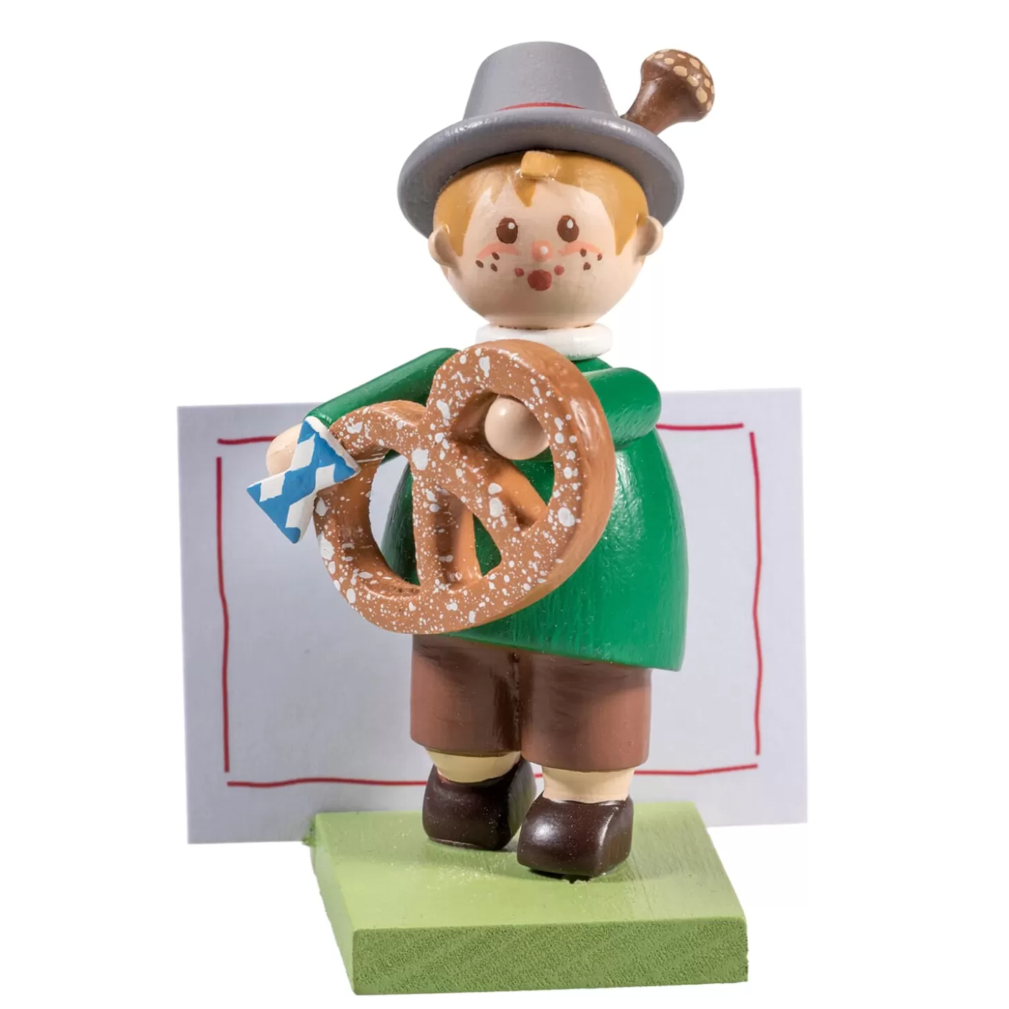 * Germany Souvenirs>Lederhosen Boy With Pretzel