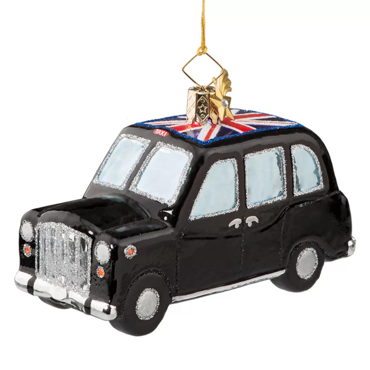 Poesie in Glas Glass Tree Decorations>London Taxi
