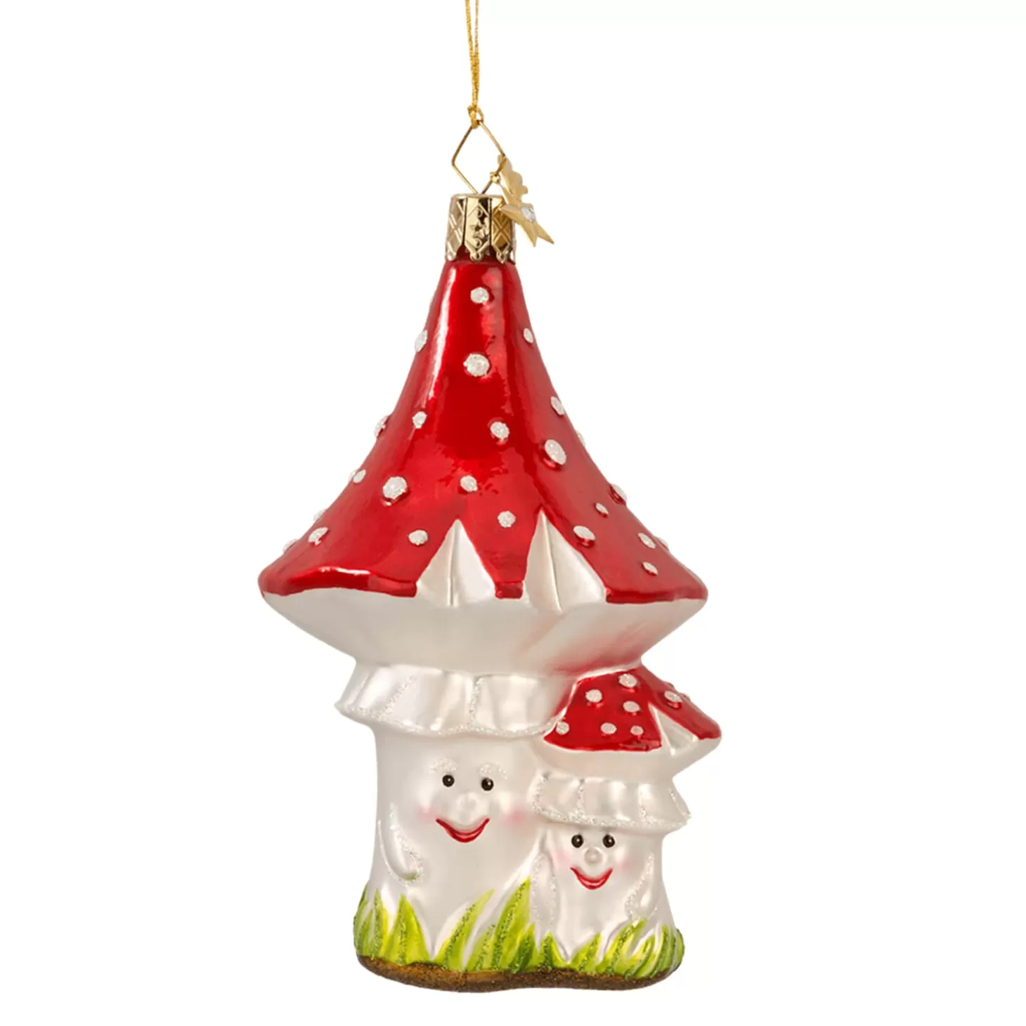 Poesie in Glas Glass Tree Decorations>Mushroom Couple