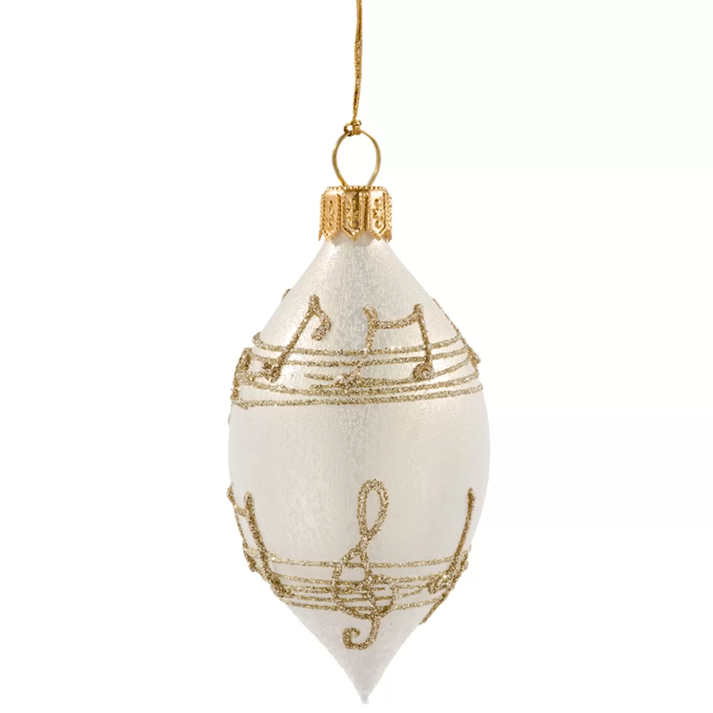* Tree Baubles And Set Offers>Olive Creme Colored With Musical Notes