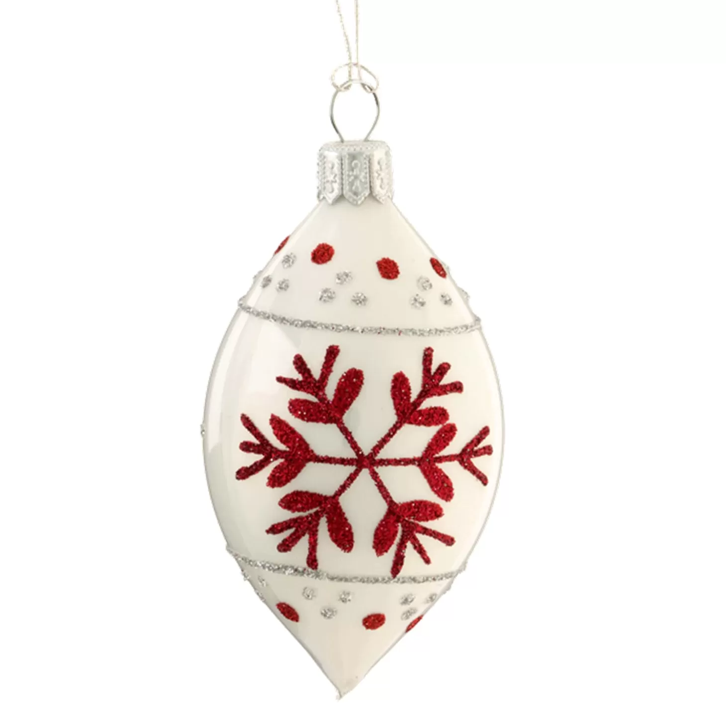 * Tree Baubles And Set Offers>Olive White With Red Flakes