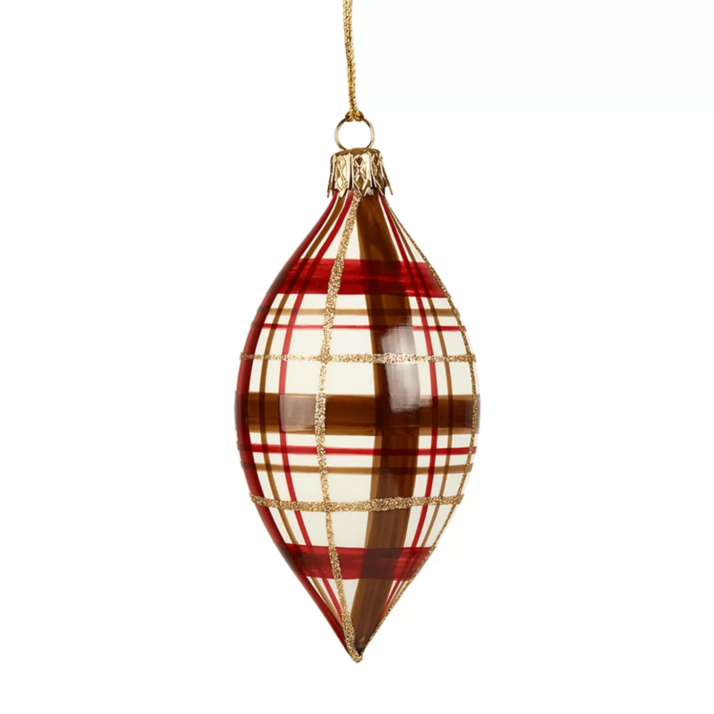 * Tree Baubles And Set Offers>Olive With Check Pattern White Matt