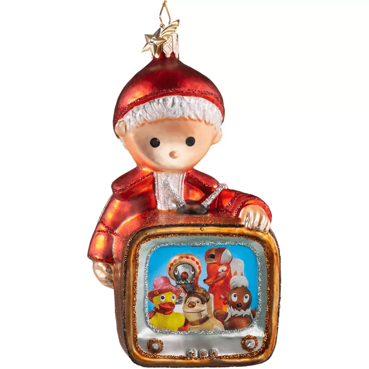 Poesie in Glas Glass Tree Decorations>Our Sandmannchen With Tv