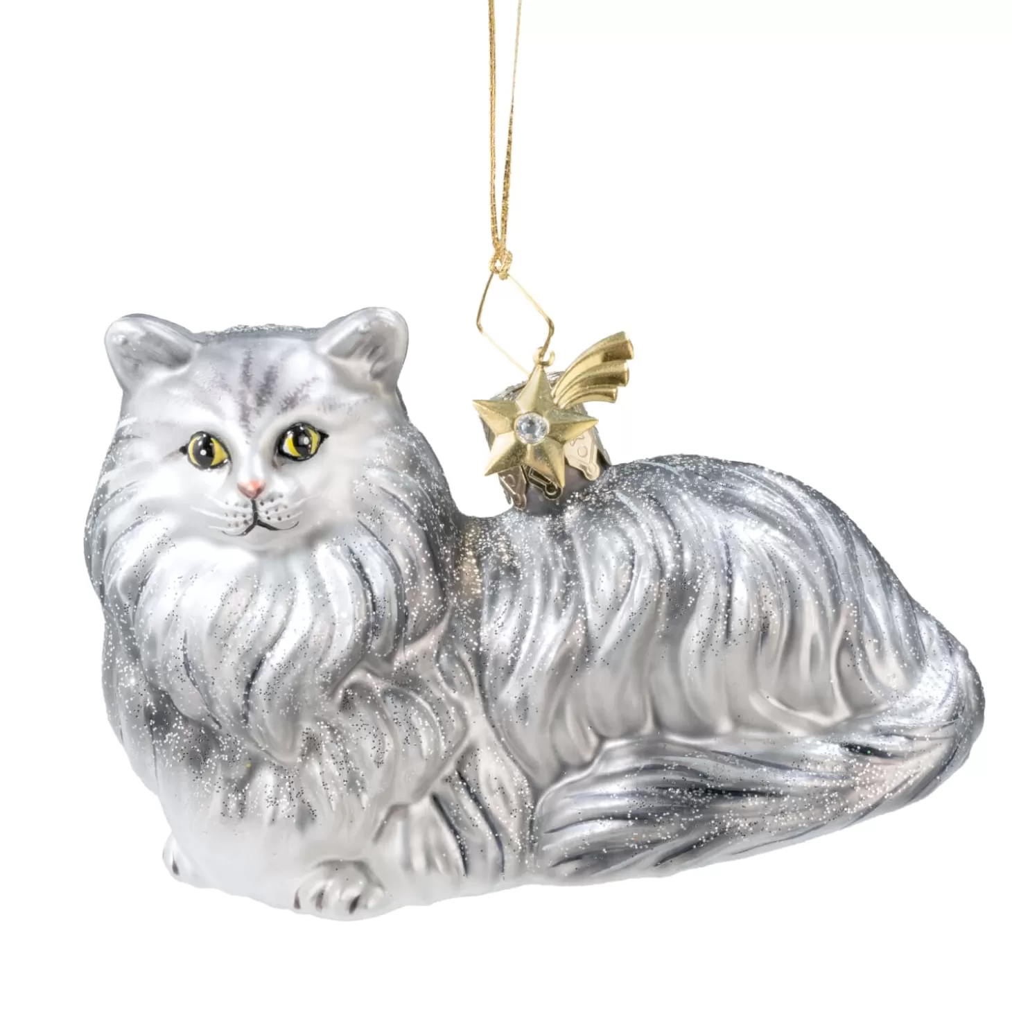 Poesie in Glas Glass Tree Decorations>Persian Cat