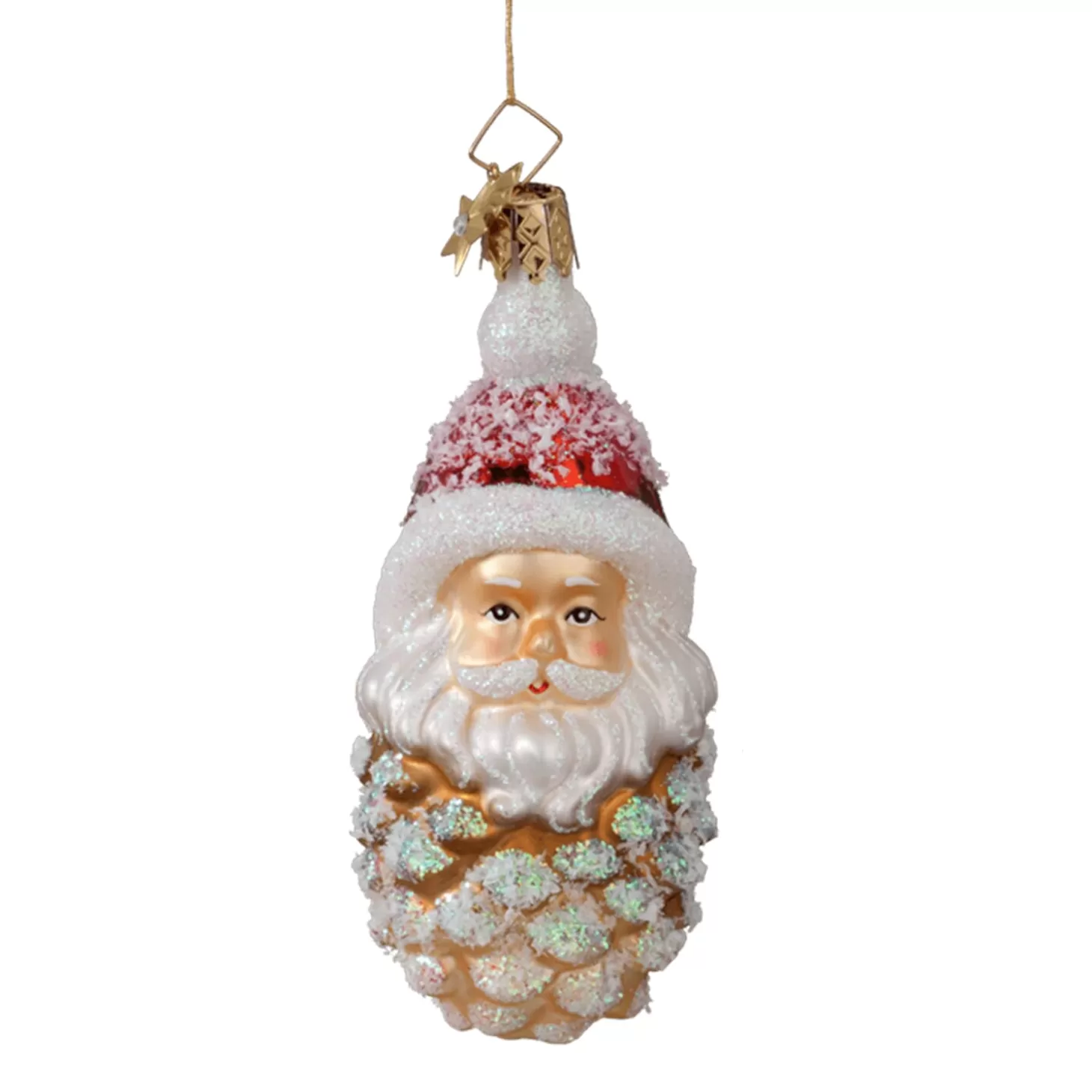 Poesie in Glas Glass Tree Decorations>Pinecone Santa