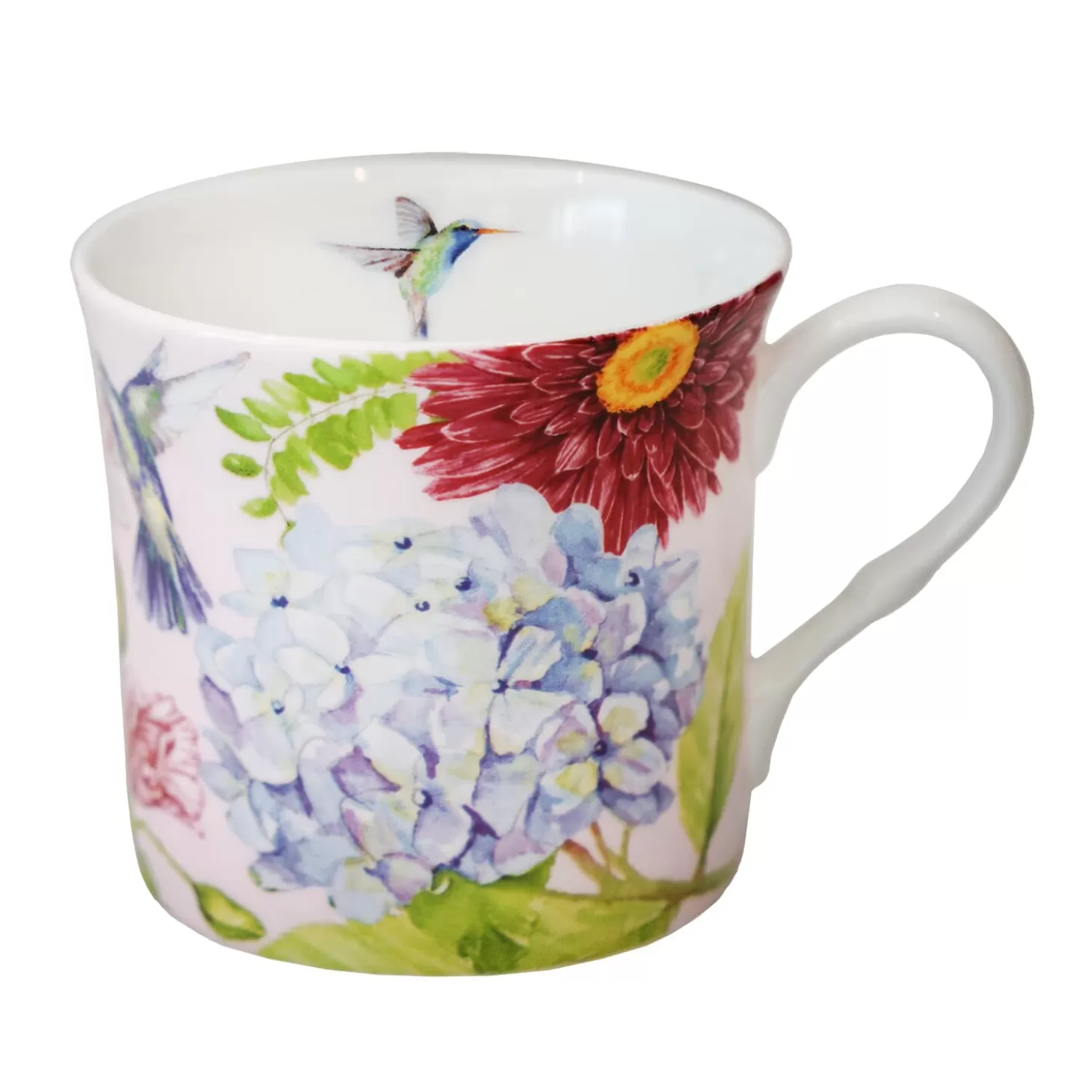 * Table Decorations>Porcelain Cup Flowers And Hummingbirds