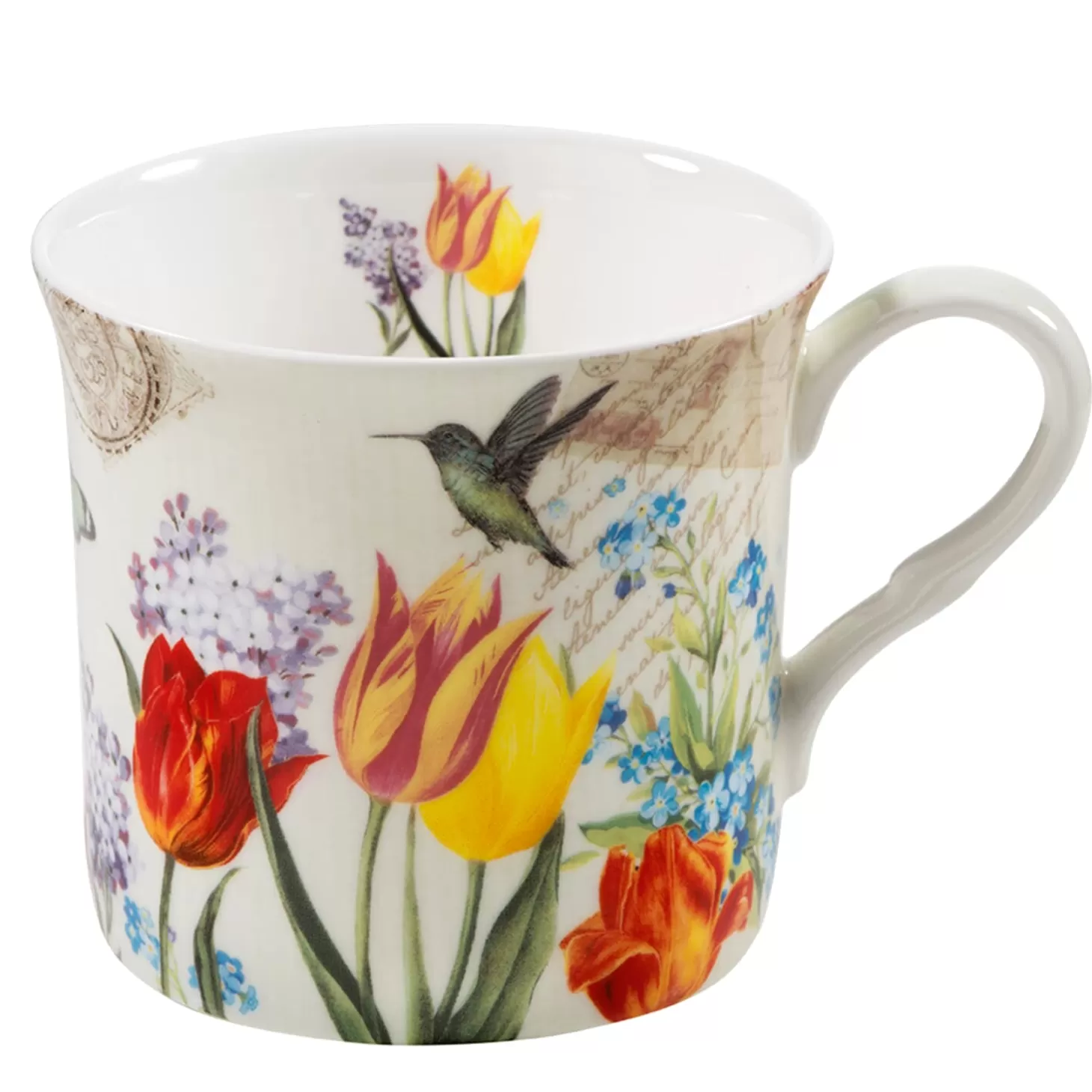* Table Decorations>Porcelain Cup Tulips And Birds