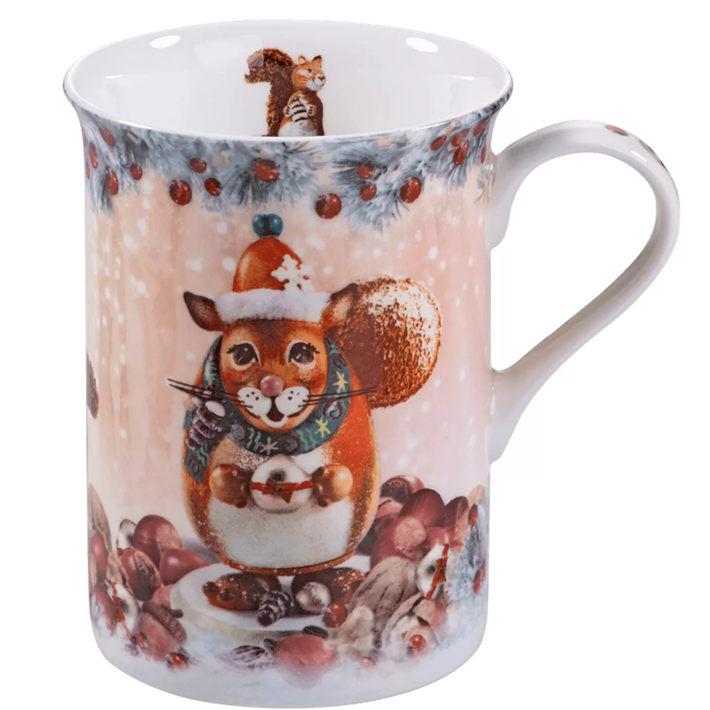 * Table Decorations>Porcelain Mug "Christmas Squirrel"