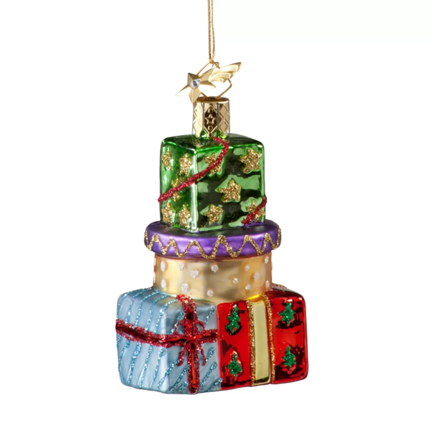 Poesie in Glas Glass Tree Decorations>Present Stack