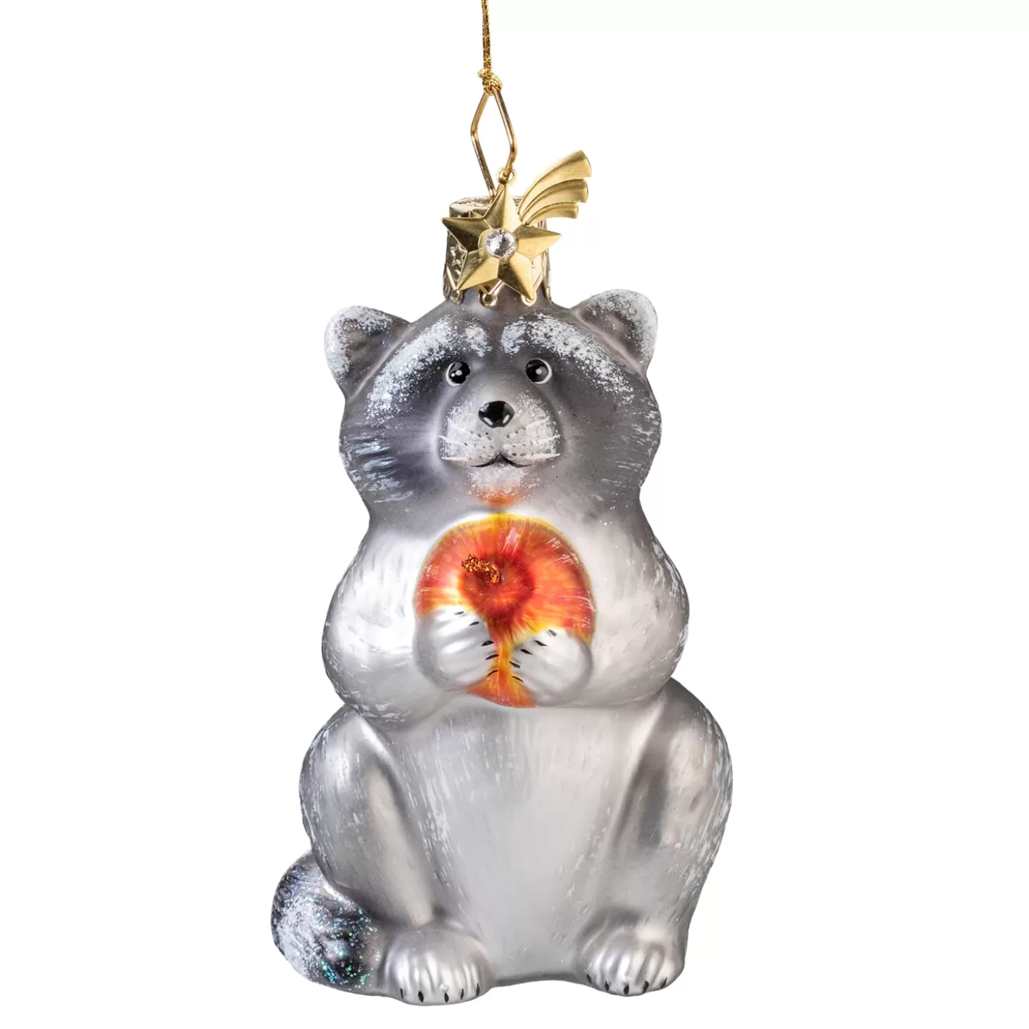 Poesie in Glas Glass Tree Decorations>Racoon