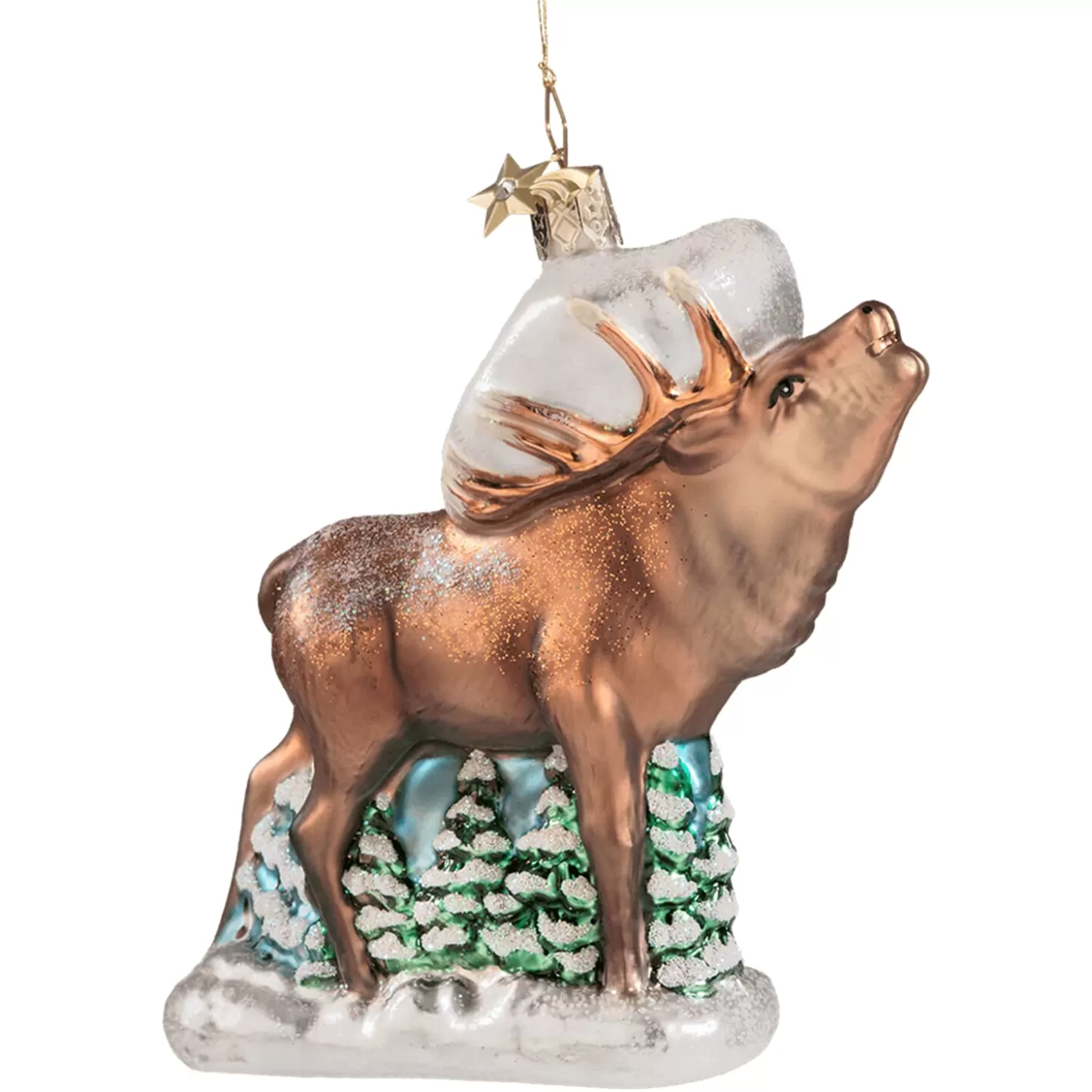 Poesie in Glas Glass Tree Decorations>Roaring Stag