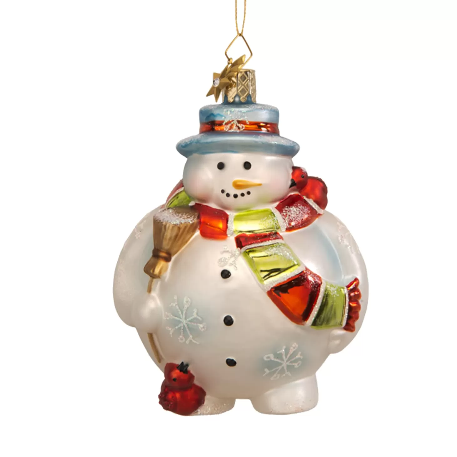 Poesie in Glas Glass Tree Decorations>Round Snowman