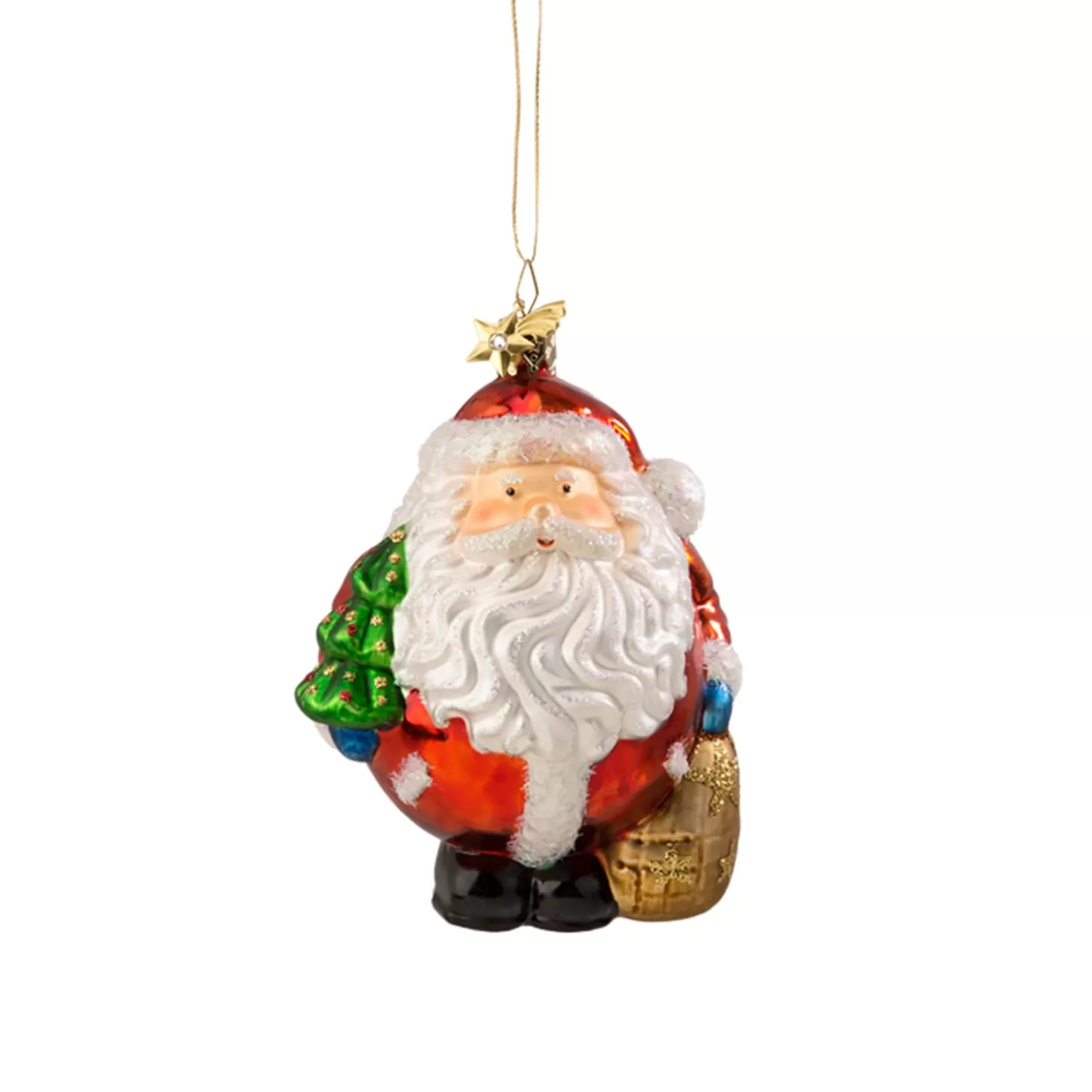 Poesie in Glas Glass Tree Decorations>Santa