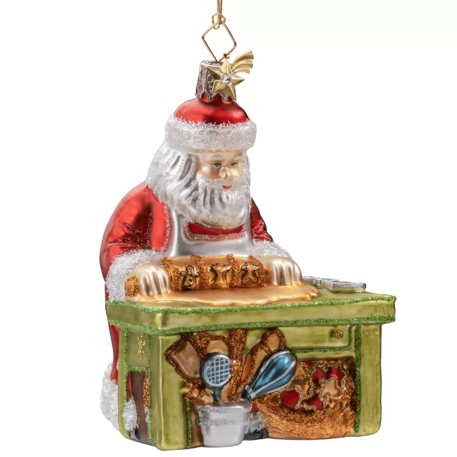 Poesie in Glas Glass Tree Decorations>Santa As Bakerman