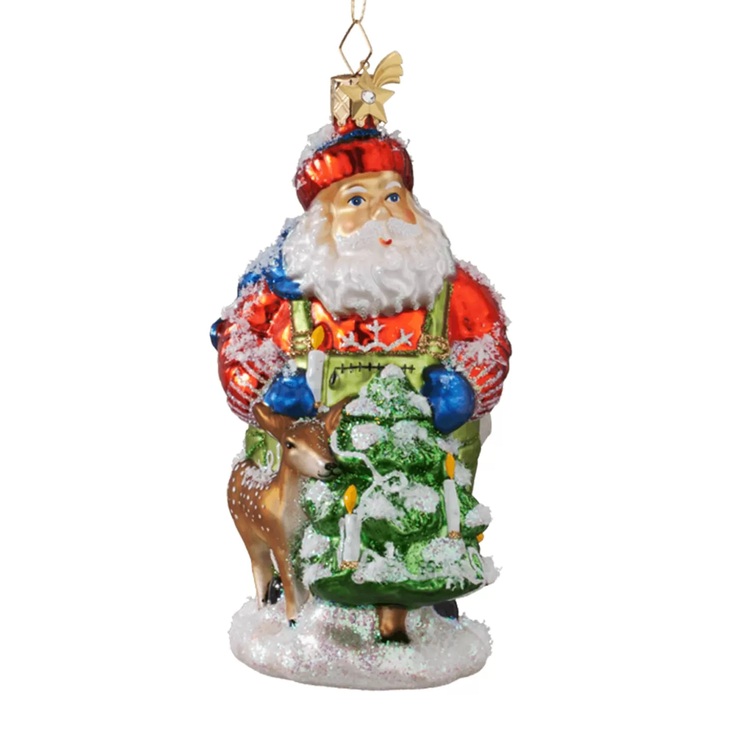 Poesie in Glas Glass Tree Decorations>Santa Claus